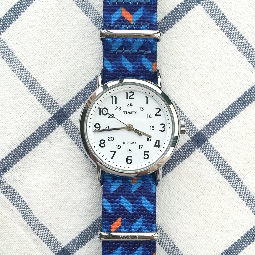 Timex Weekender on Ocean Chevron strap