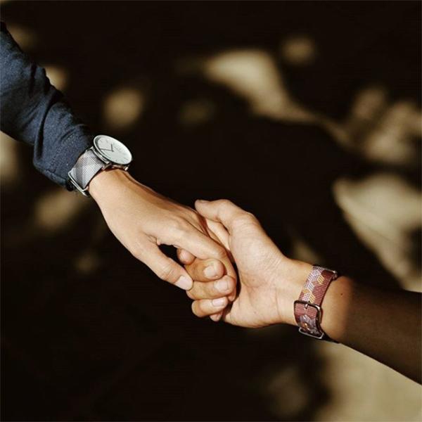 Vario's Escher Crates and Mono Plaid printed watch straps