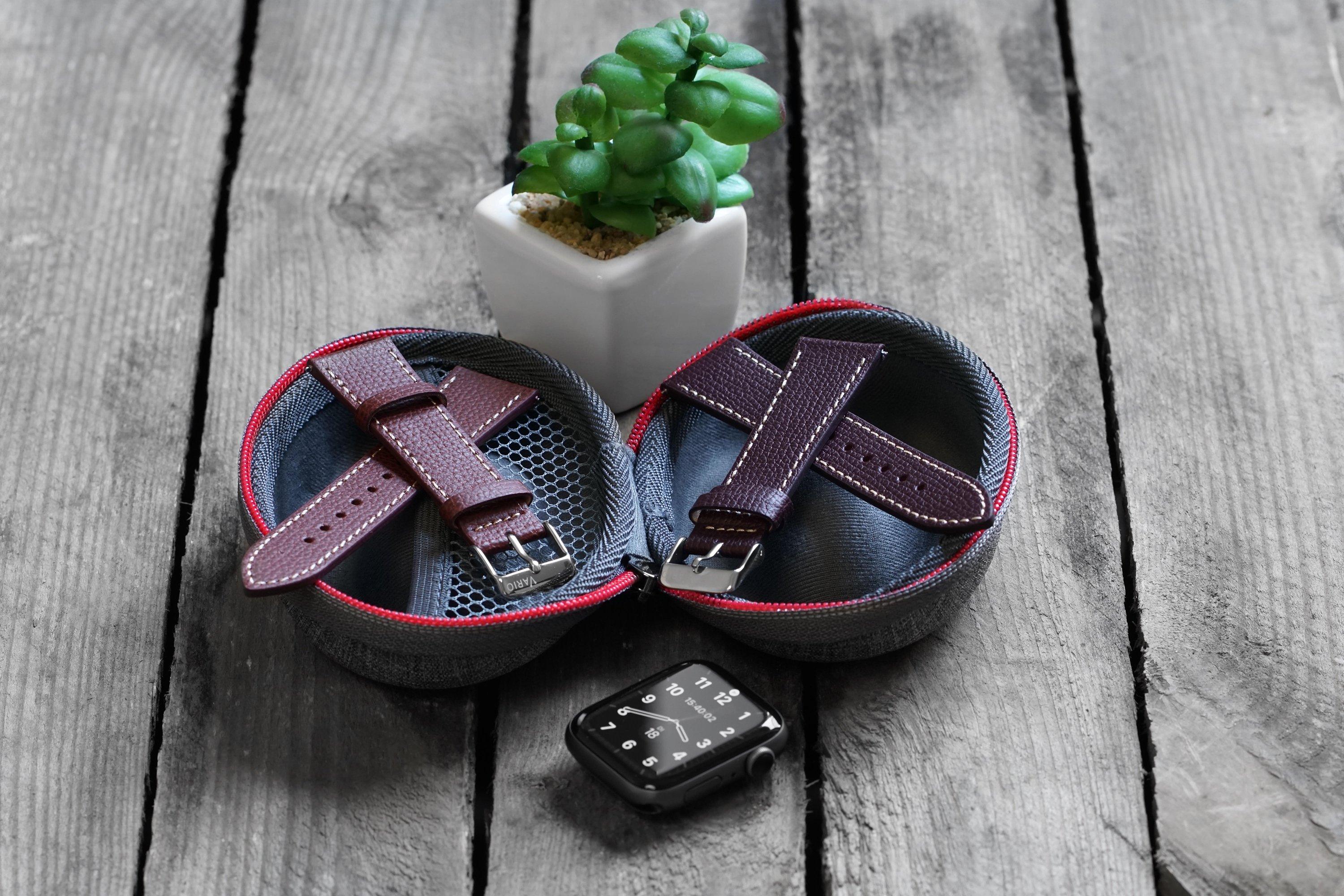 Creative Photo of Vario Travel Watch Case and Italian Leather Strap