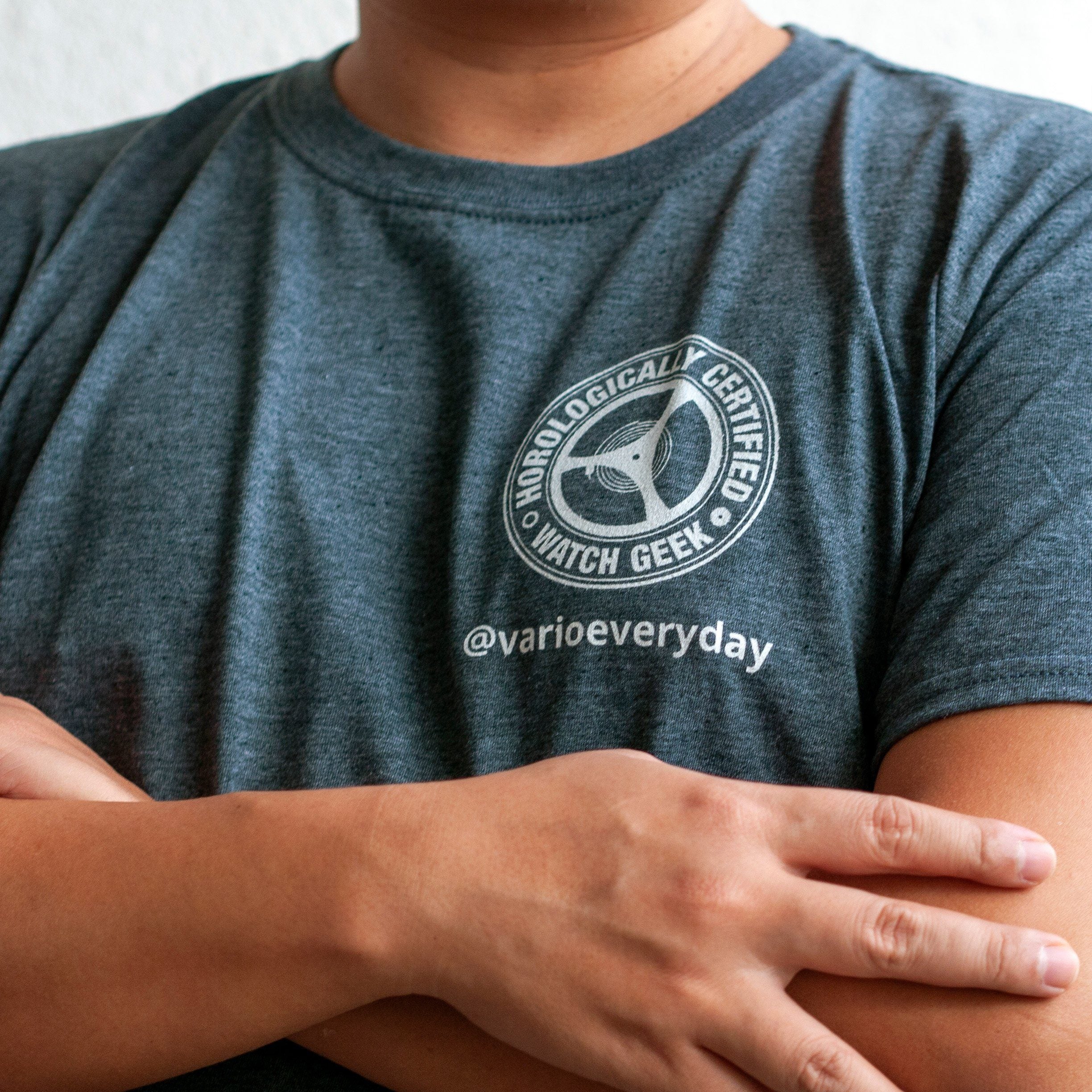 Personalize our Vario Horology T-Shirts with your name or initials