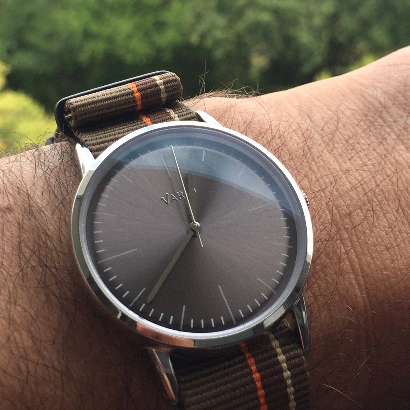 Vario Eclipse Hematite Handwound watch. Photo by #varioeveryday member Dan Petro