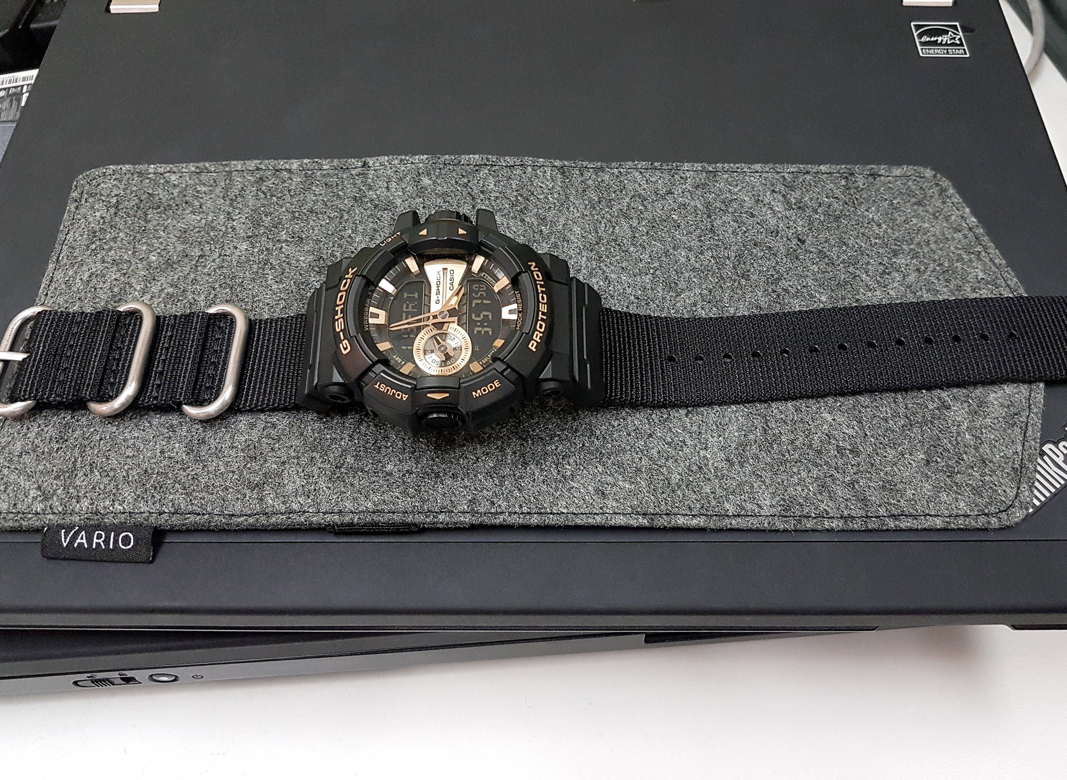 G-Shock with Vario Ballistic Strap and Casio Adapter by #varioclub member Felix