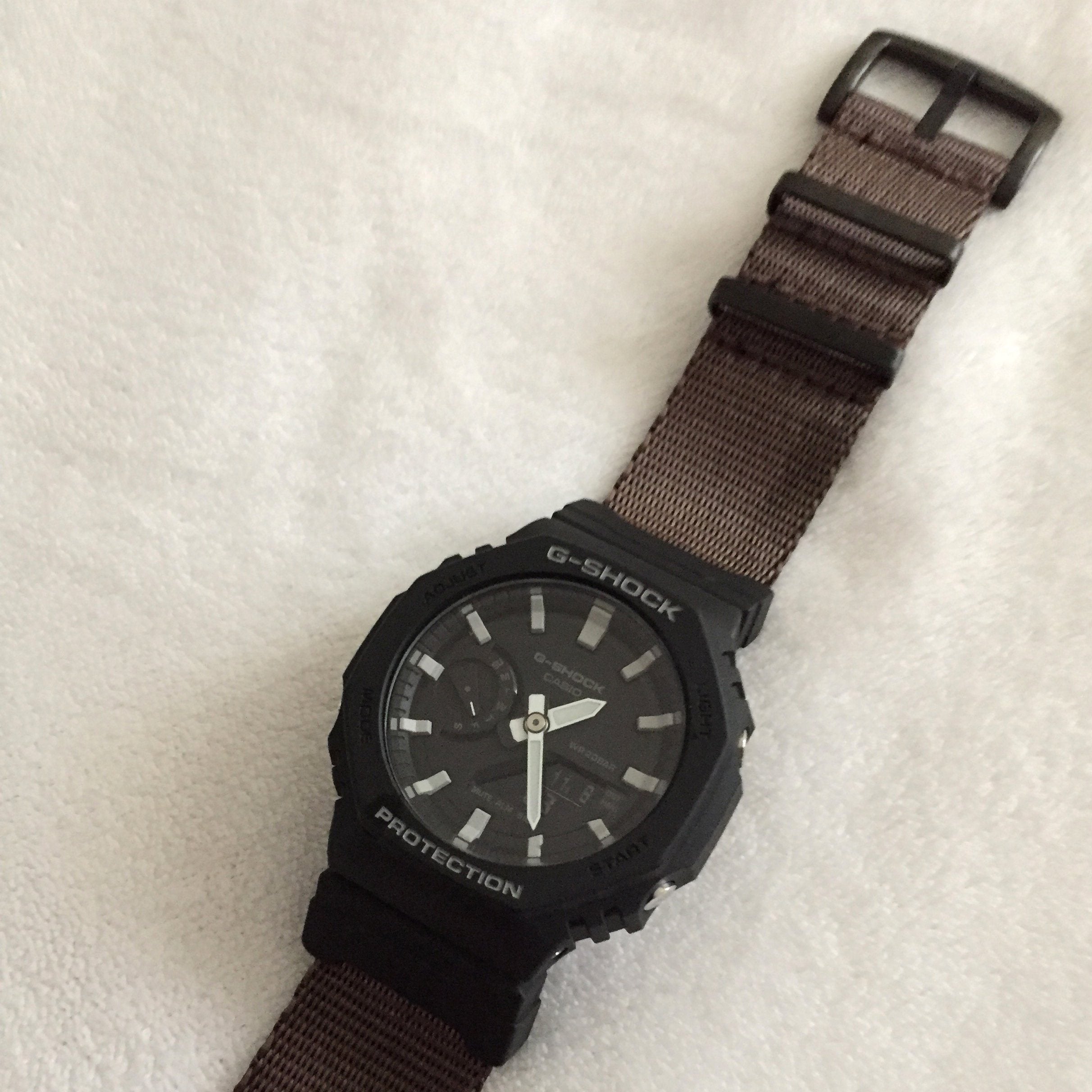 G-Shock GA2100 on Vario Seat Belt