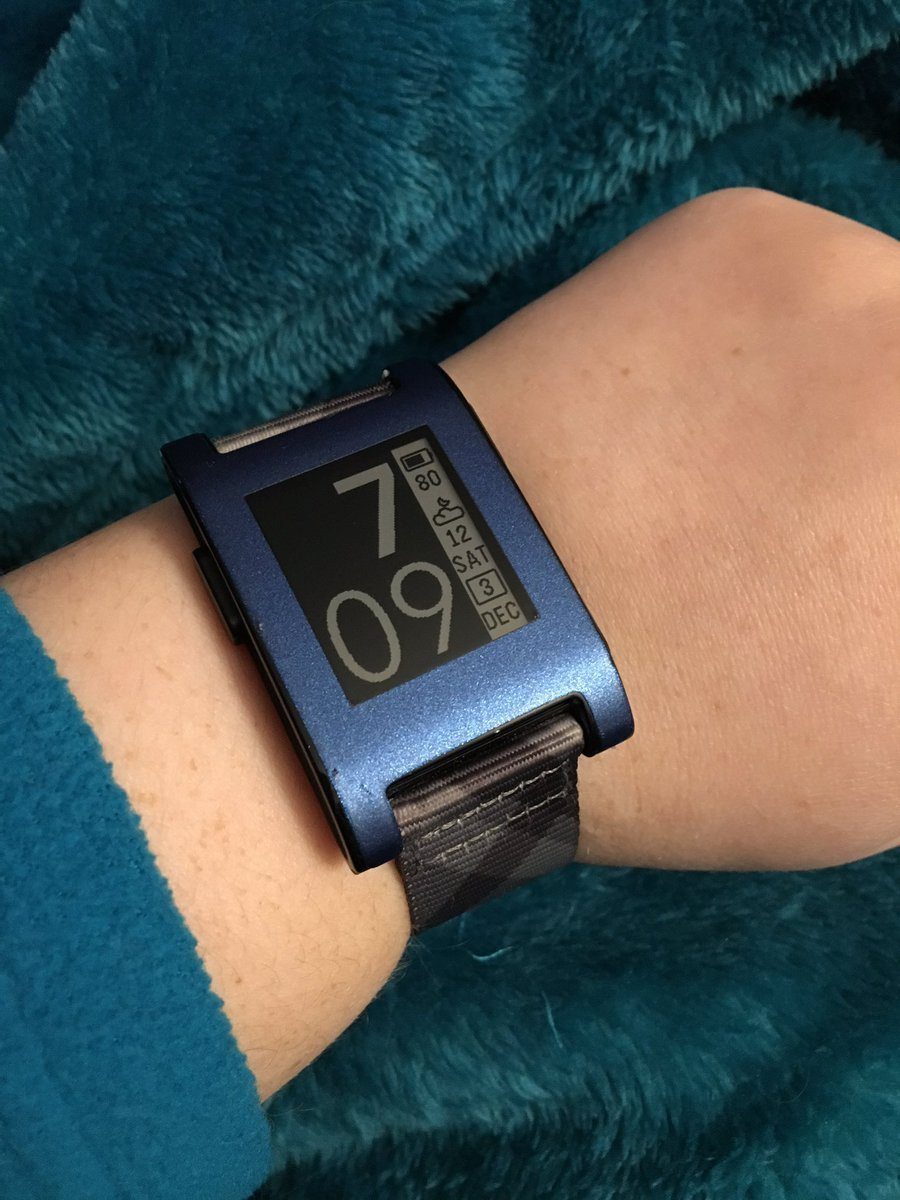 Pebble Classic on Mono Plaid 2 piece strap by #varioclub member Jessica Salter