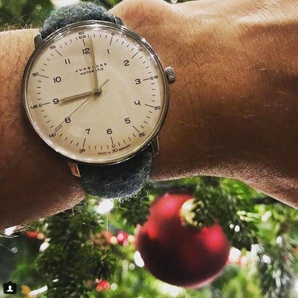 Junghan Max Bill on Vario Harris Tweed strap by #varioeveryday member Chris