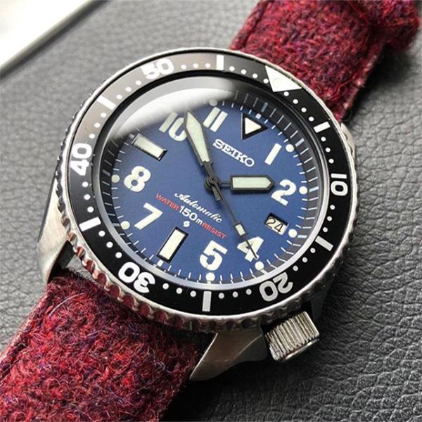 Seiko Skx mod watch on Vario Harris Tweed strap by #varioeveryday member @mr.benzo07