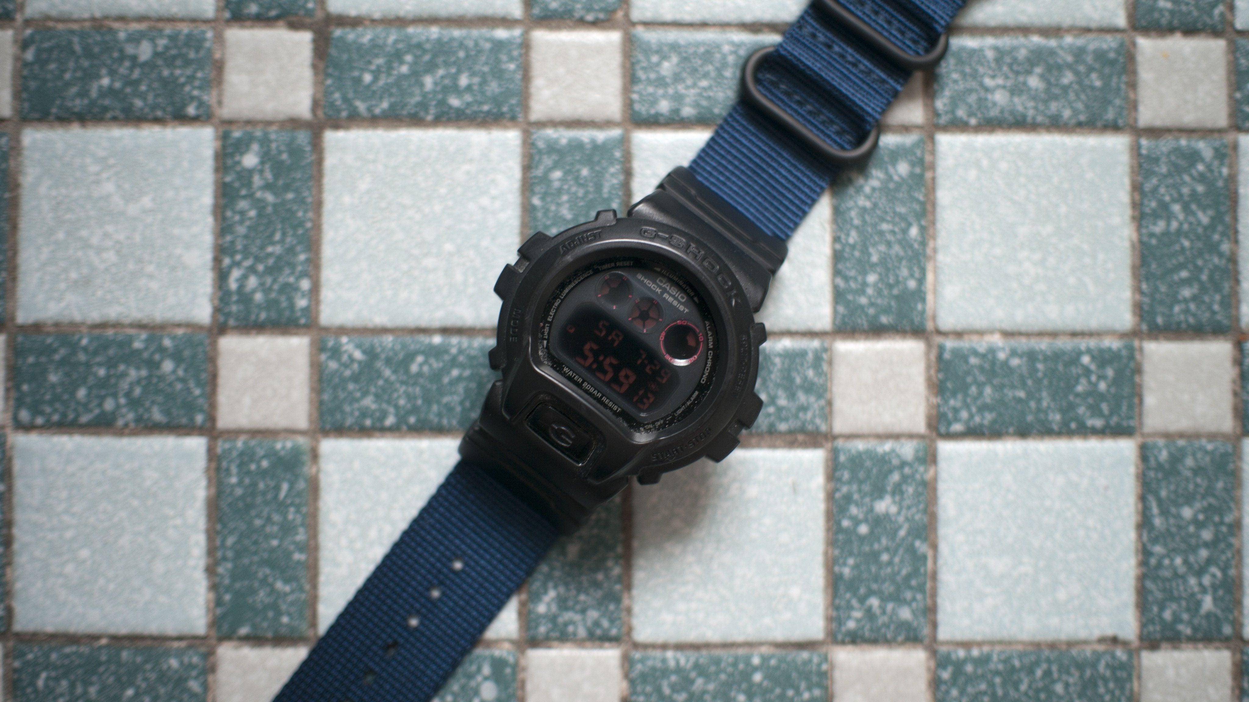 G-Shock DW6900 on Vario Ballistic Nylon strap