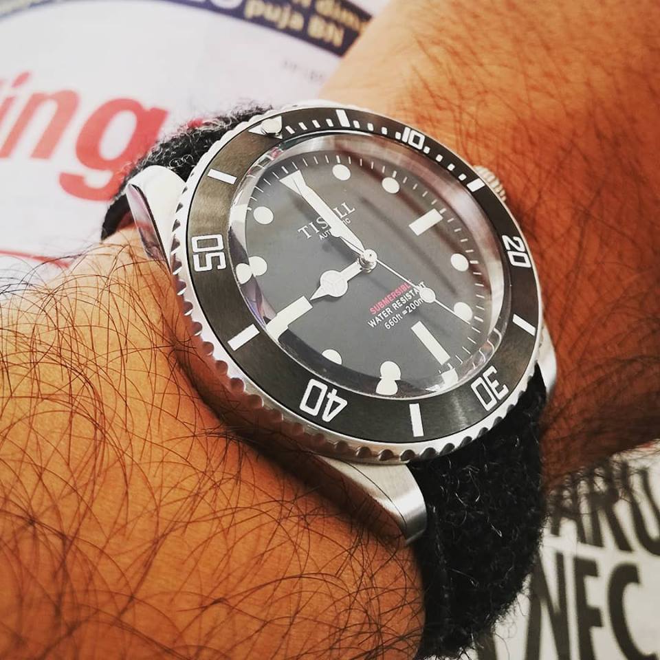 Tisell watch with Vario Harris Tweed strap