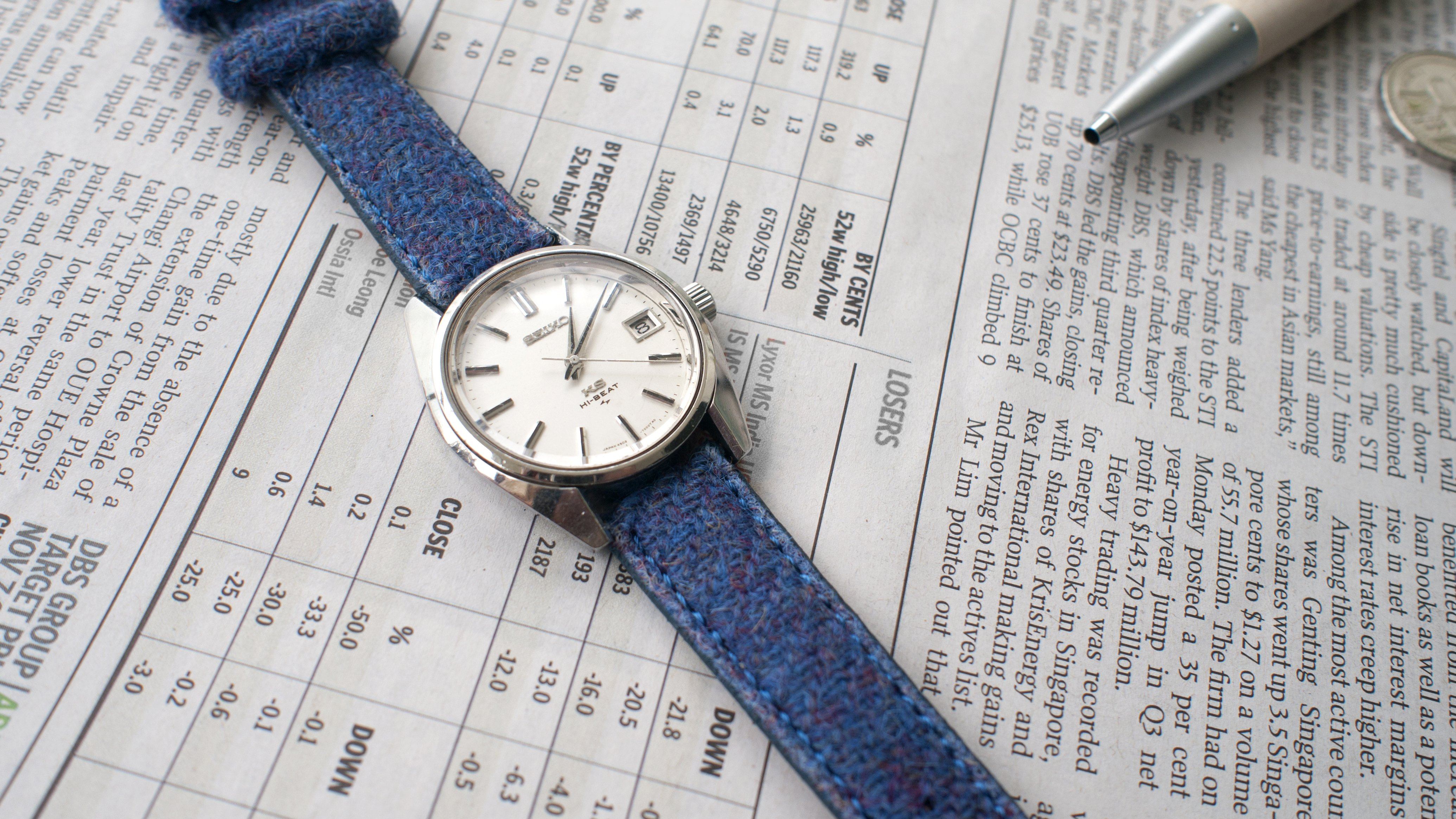 Seiko King on Vario Harris Tweed Strap