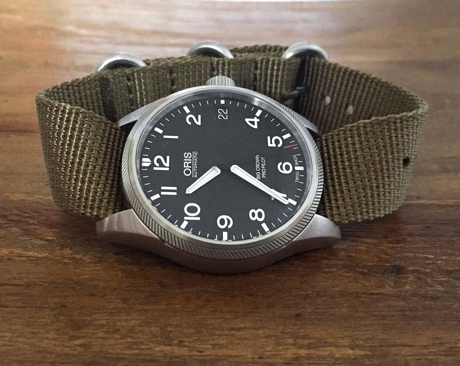 Oris Big Crown ProPilot with Vario Ballistic Nylon Strap by varioclub