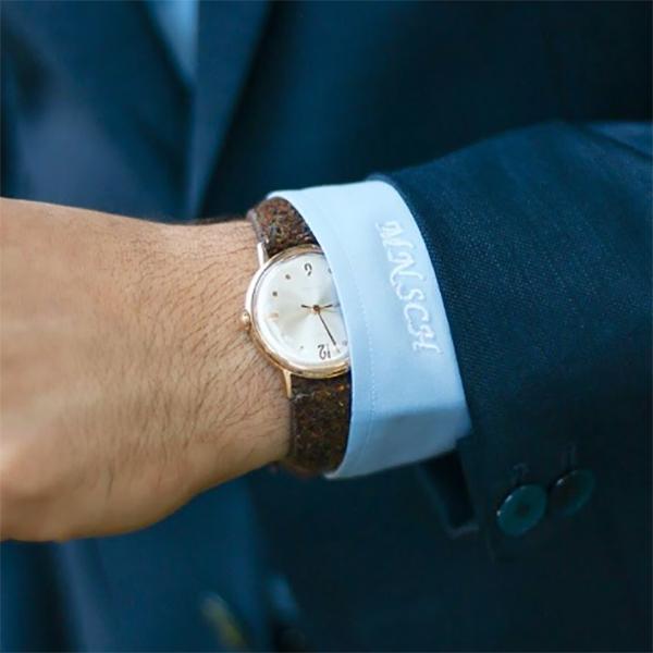 Timex Marlin on Vario Harris Tweed strap.