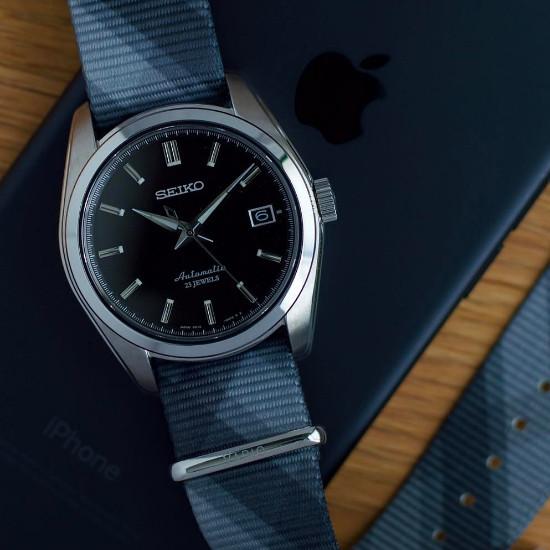 Seiko Watch with Vario's Graphic Strap Photo by @Timeeveryday