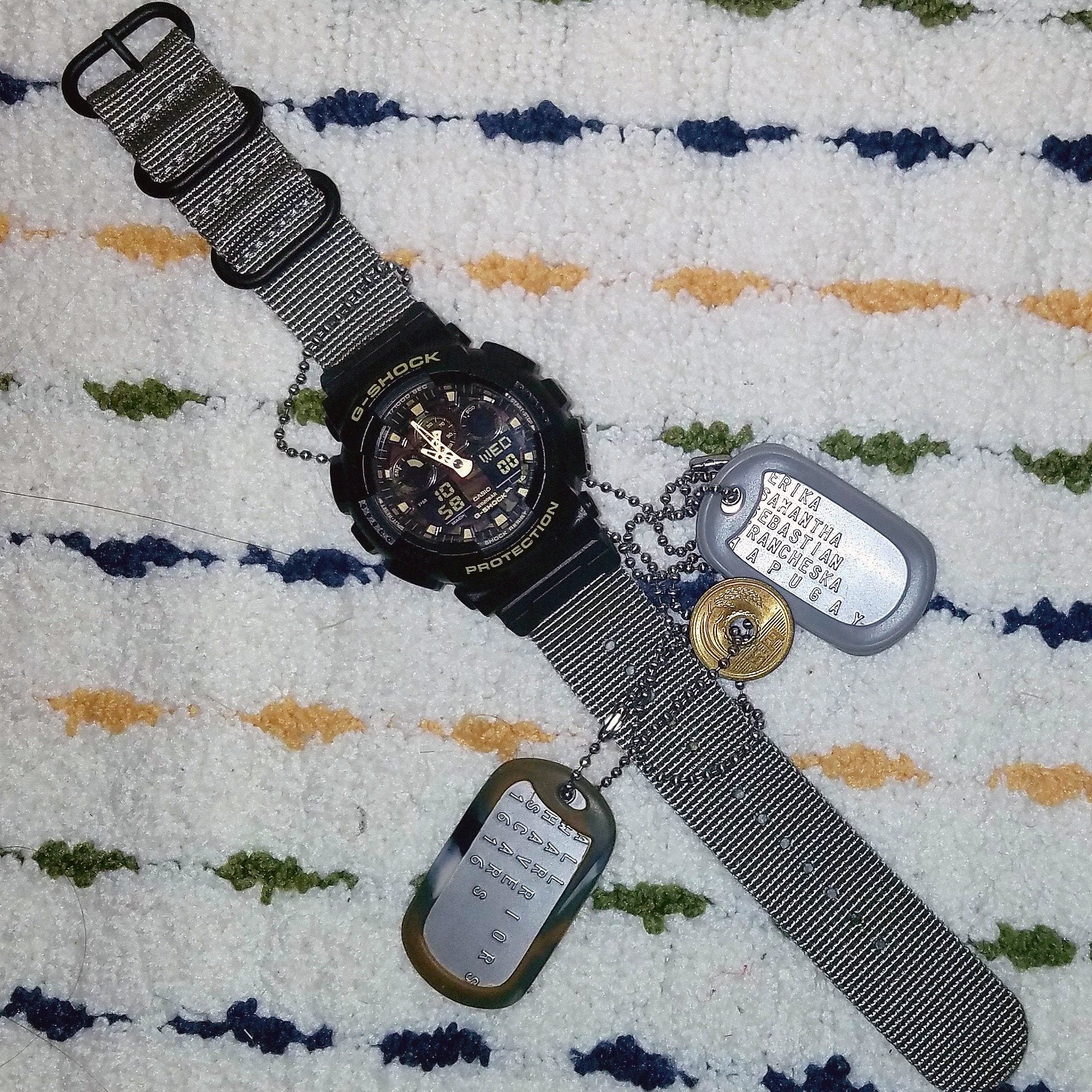 Casio G-Shock GA100 with Vario Ballistic Strap and Casio Adapter by #varioclub member William