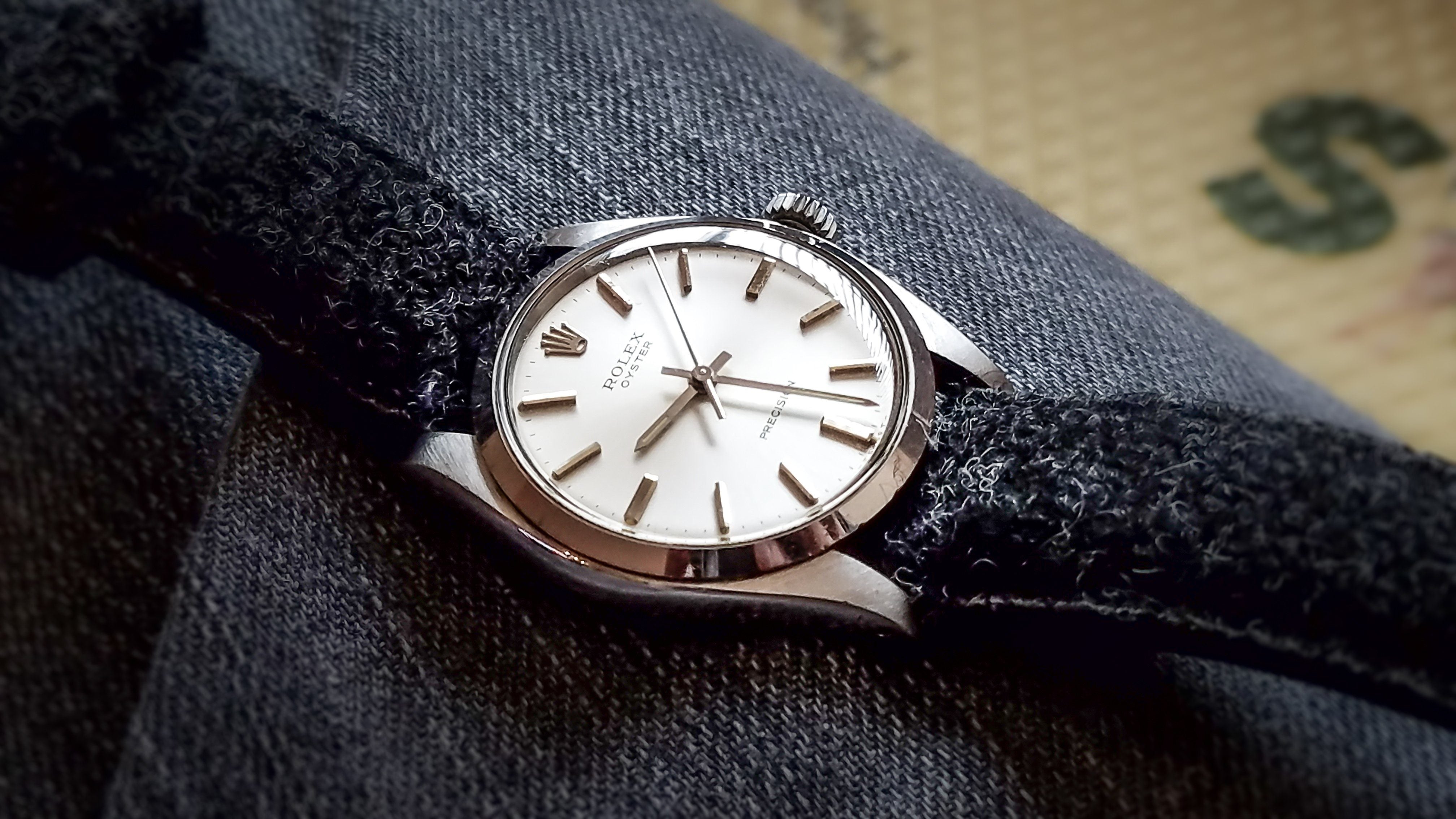 Rolex Oyster on Vario Harris Tweed watch strap