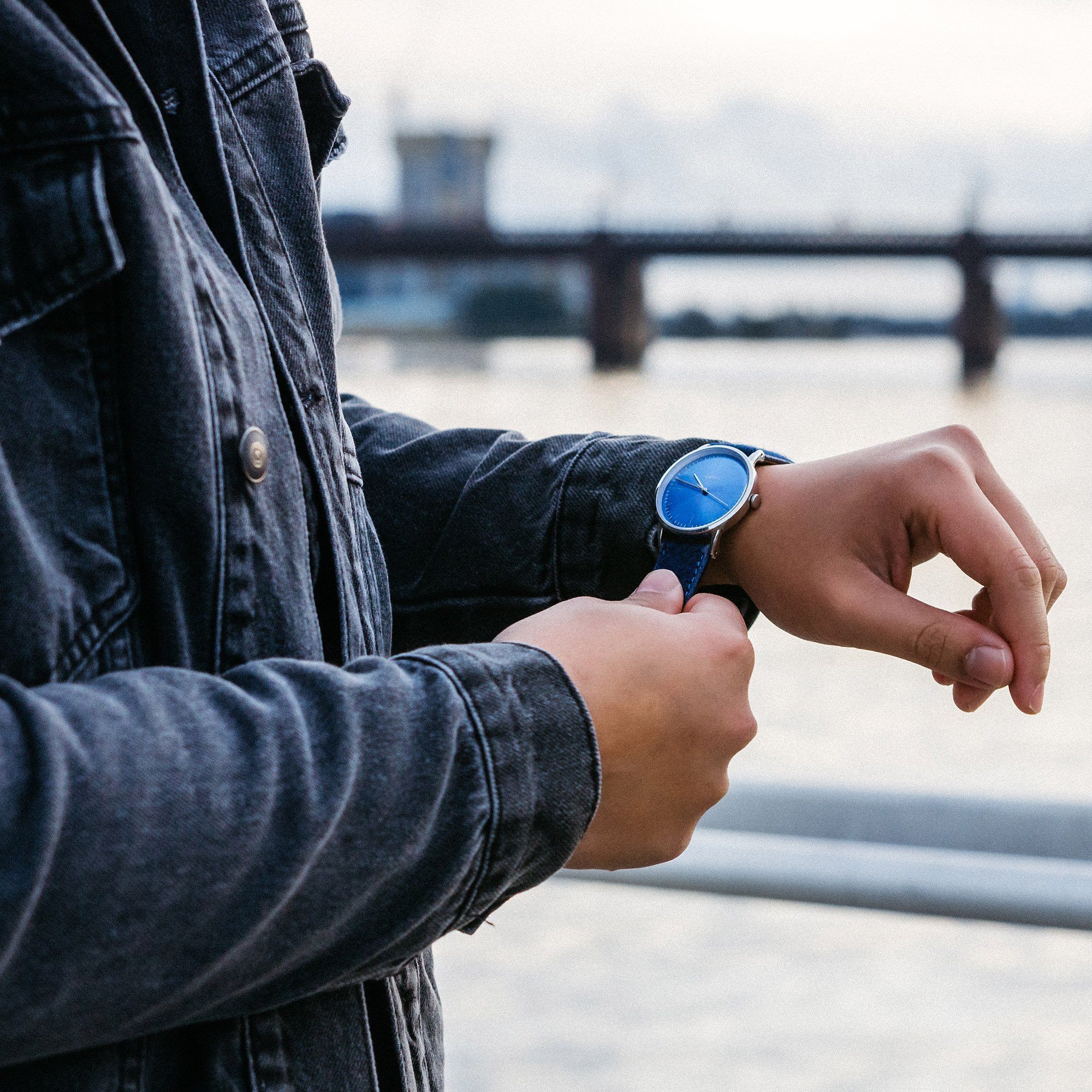 Vario Eclipse on Harris Tweed watch strap