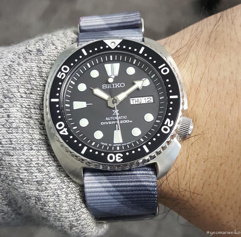 Vario Mono Plaid Strap on Seiko SRP777J