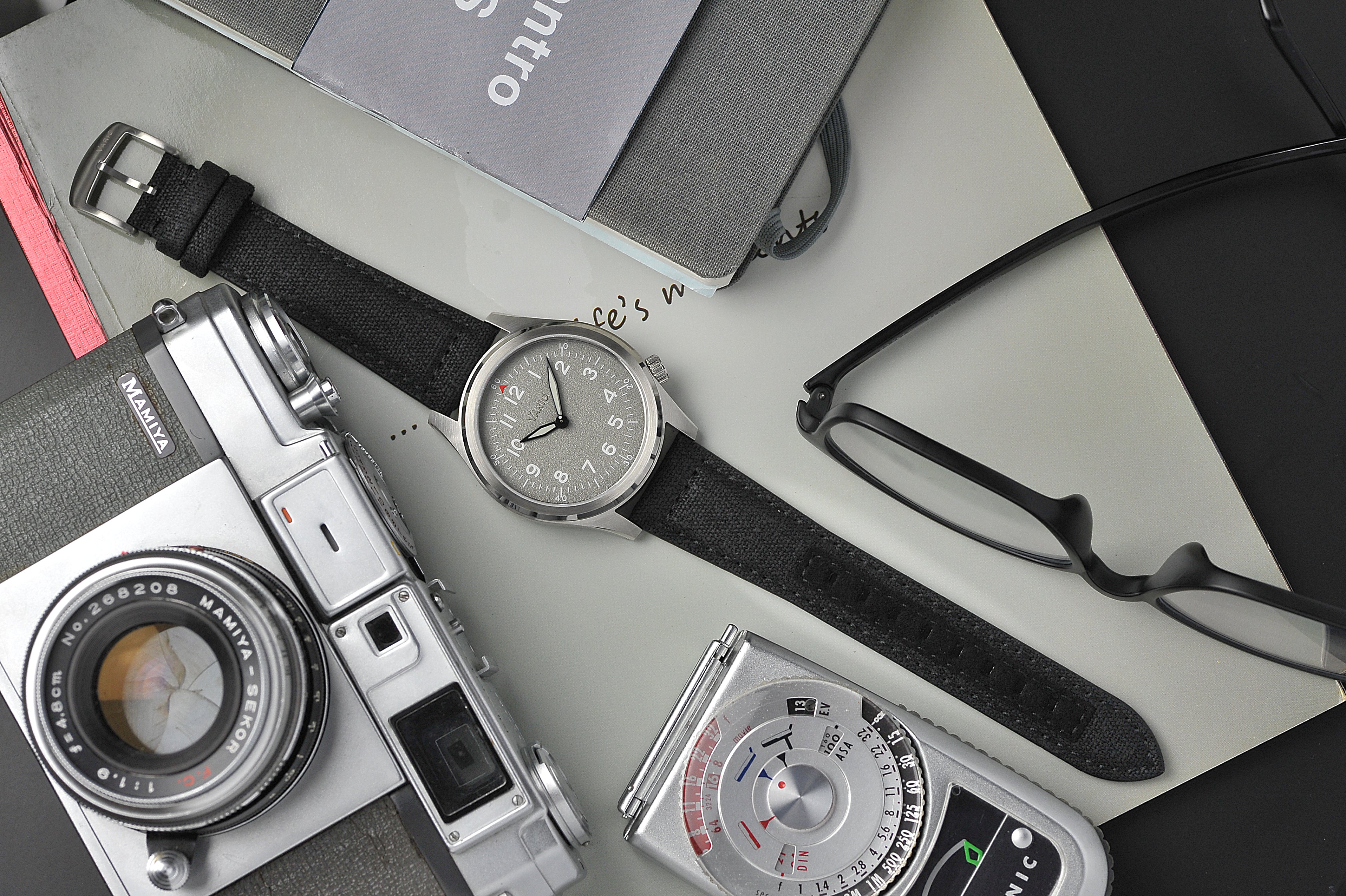 Recycled Waxed Canvas Coal Black Watch Strap