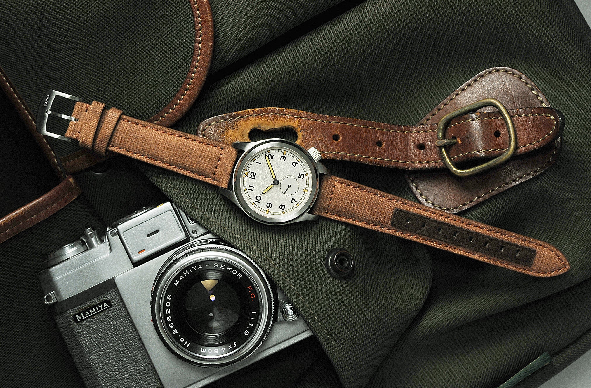 Recycled Waxed Canvas Toffee Brown Watch Strap