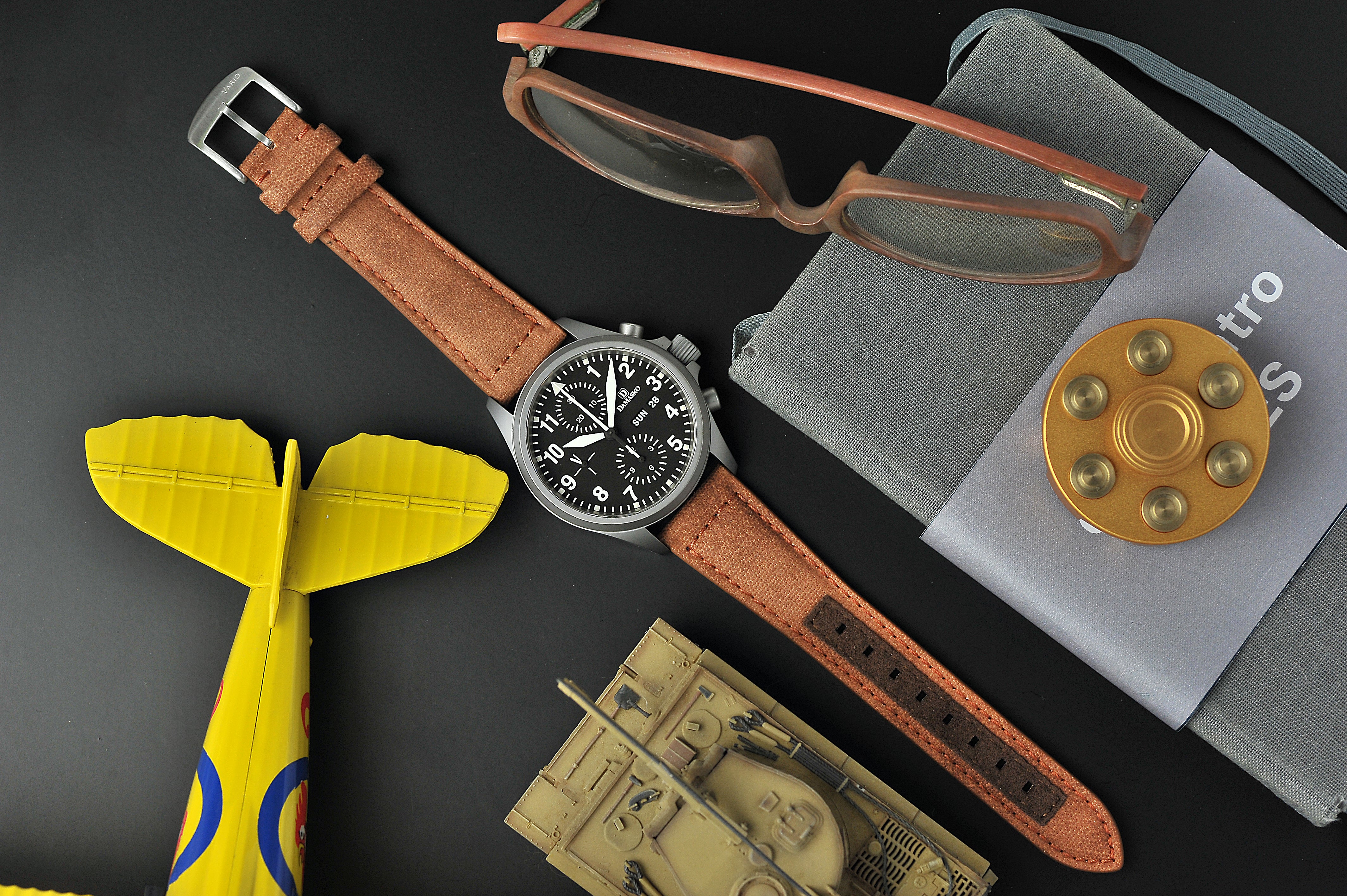 Recycled Waxed Canvas Toffee Brown Watch Strap