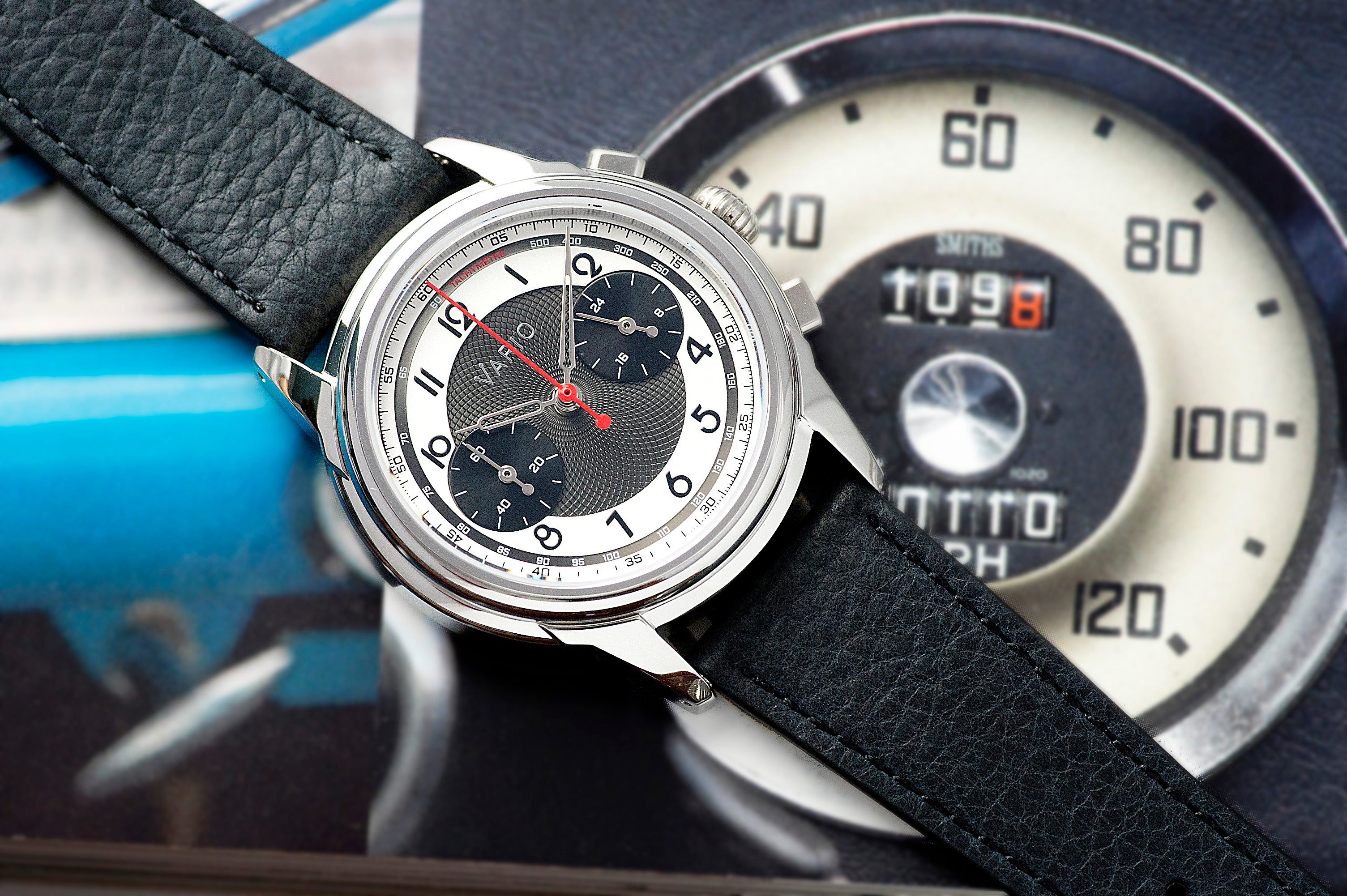 Vario Empire Black Tuxedo Tachymètre Chronograph Watch