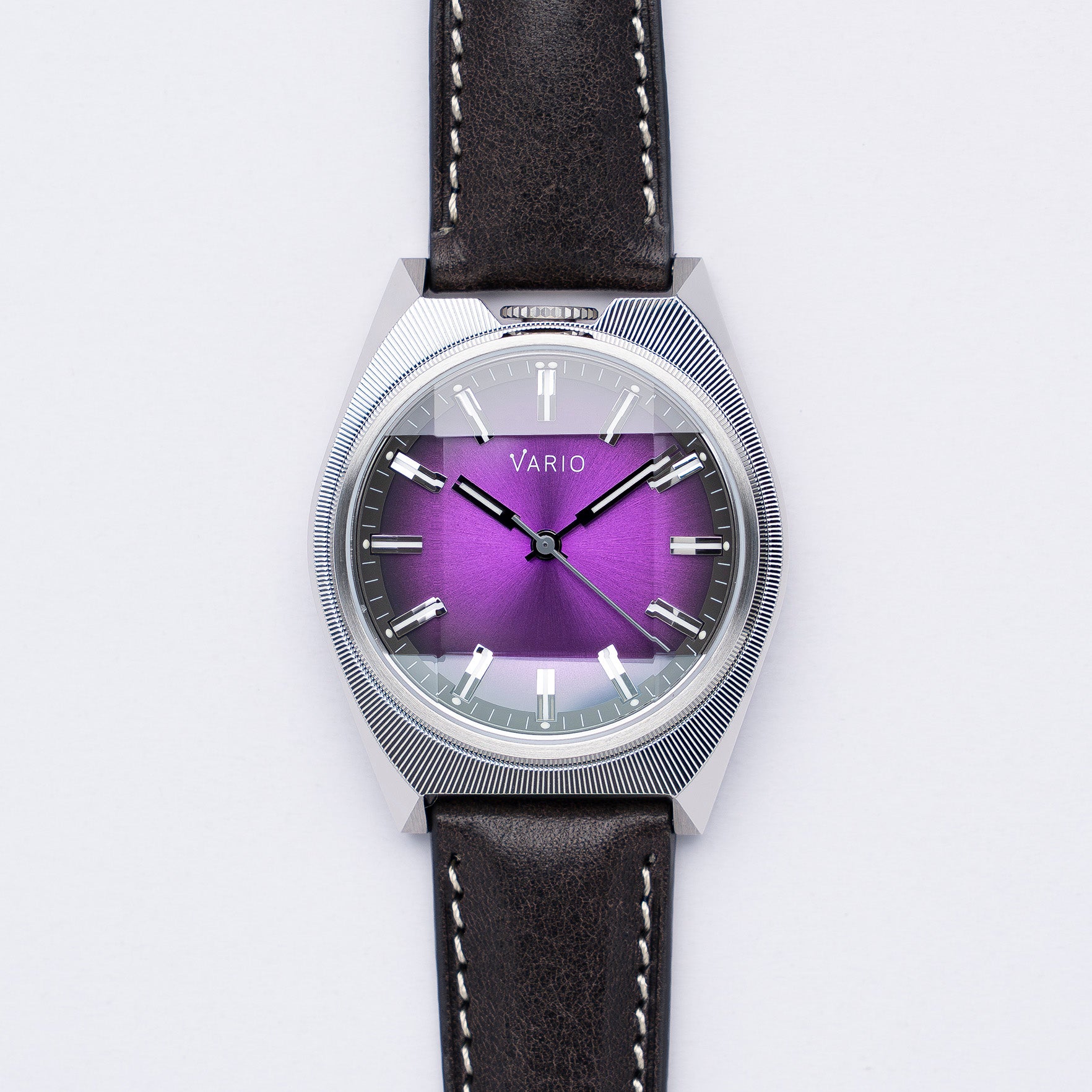 Vario Futurist faceted crystal watch Purple