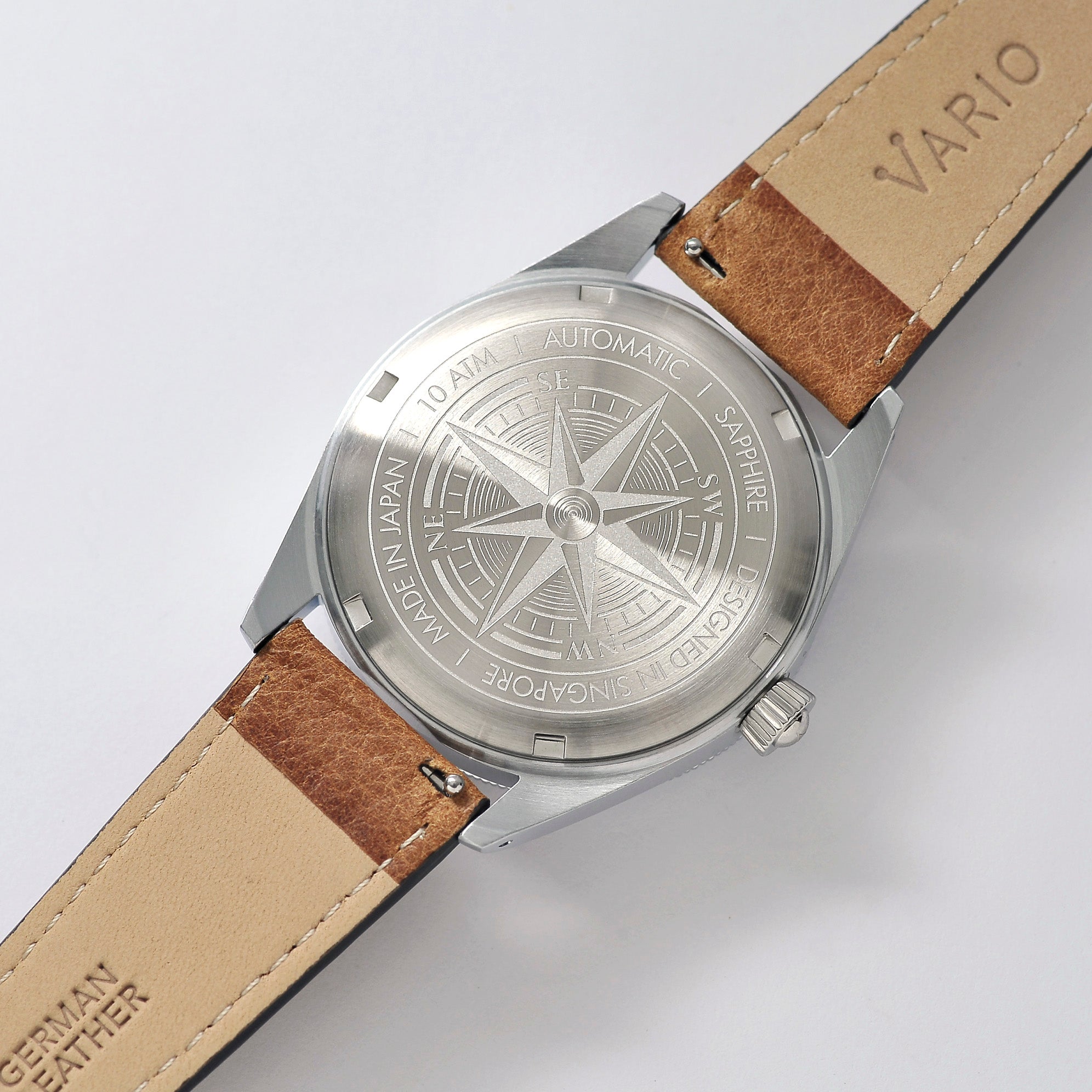 vario NAVI single hand watch caseback