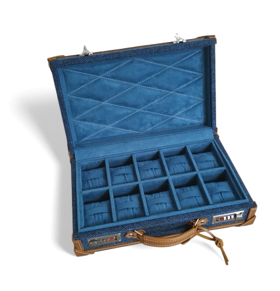 Vario Herringbone Watch Carrying Case