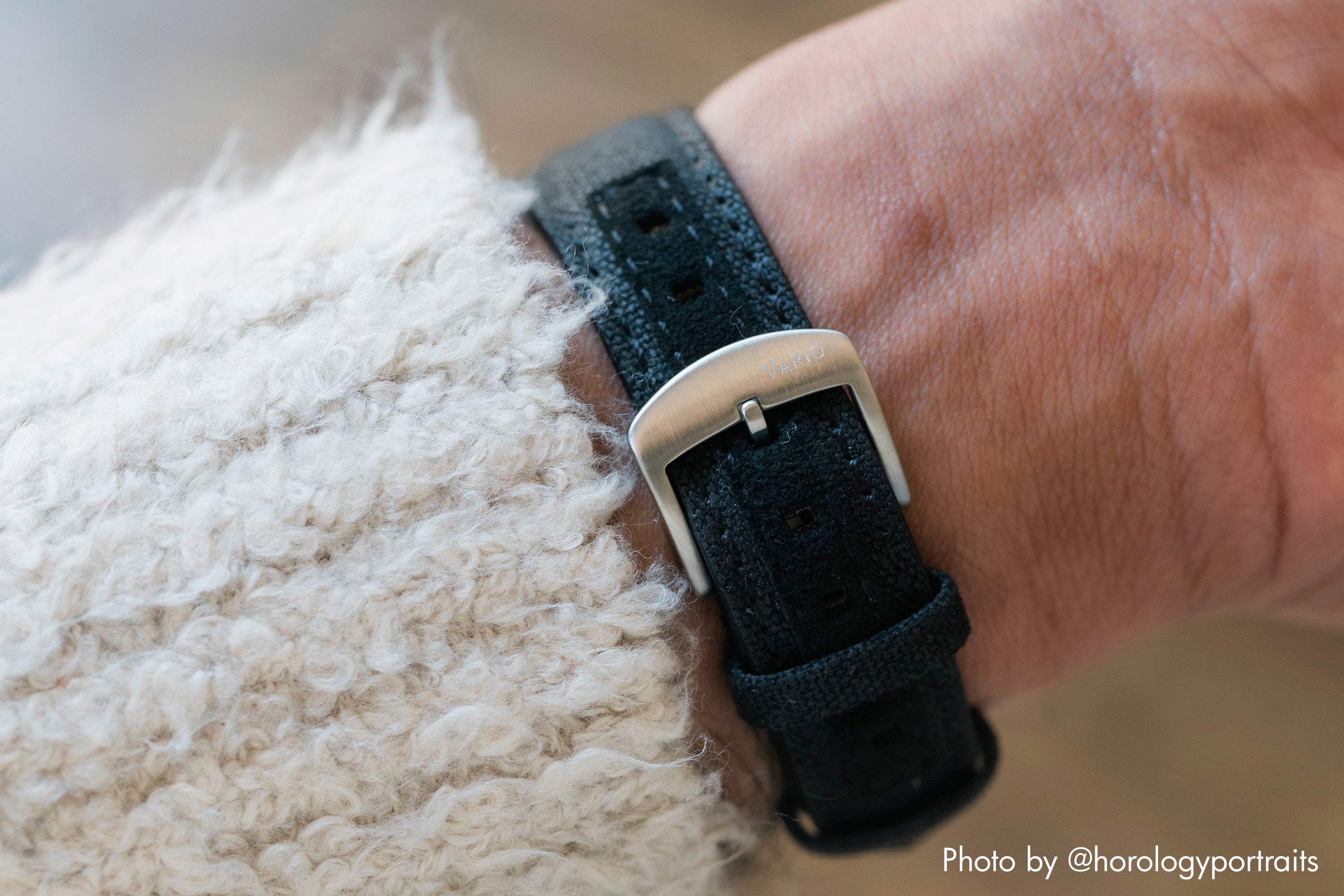 vario waxed canvas watch strap