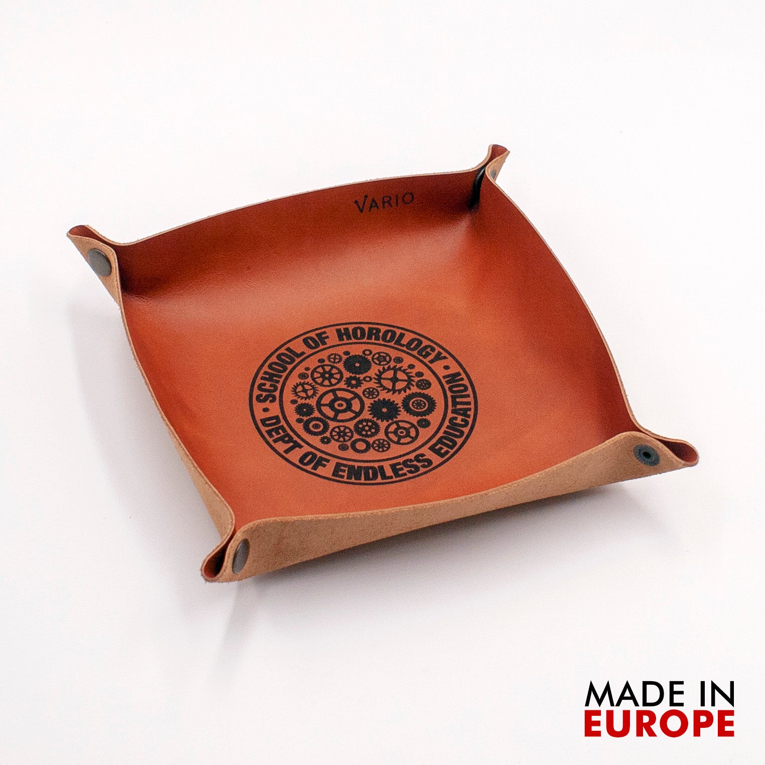 Belarusian Caramel Brown Leather Valet Tray (Certified Watch Geek) for Watch, Keys, Accessories