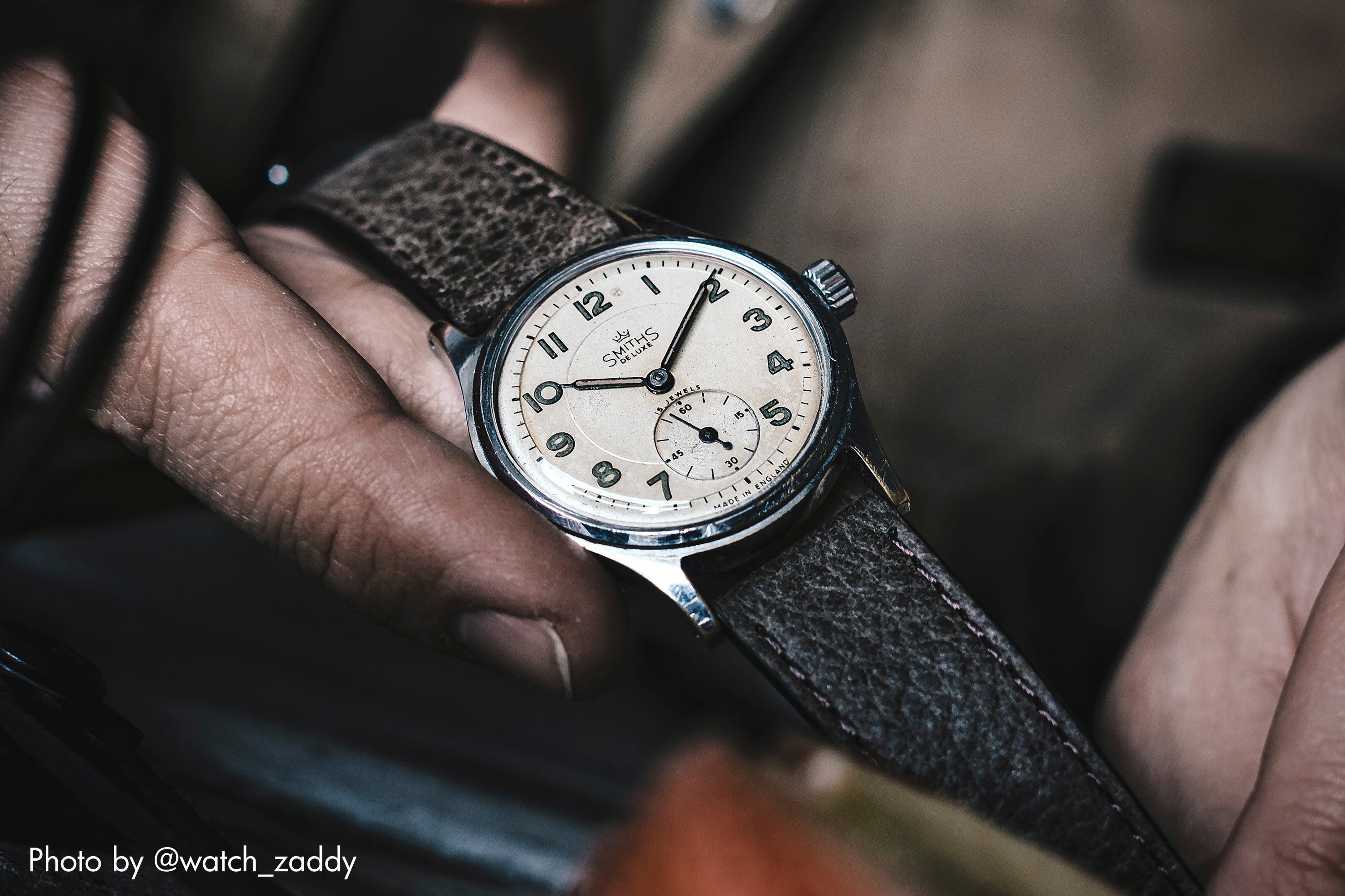 smiths watch with vario german leather watch strap