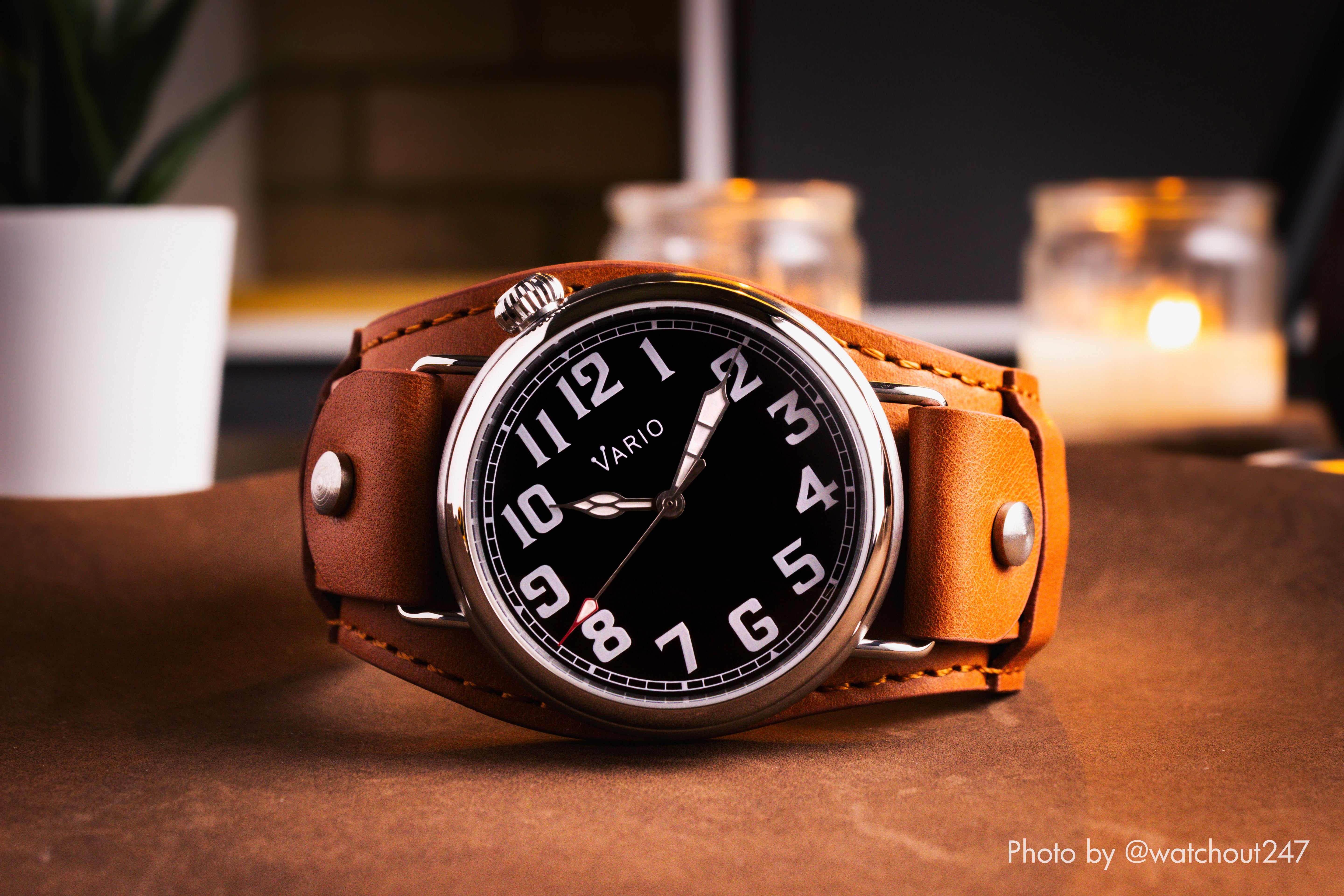 1918 Pilot tilted dial handwound watch