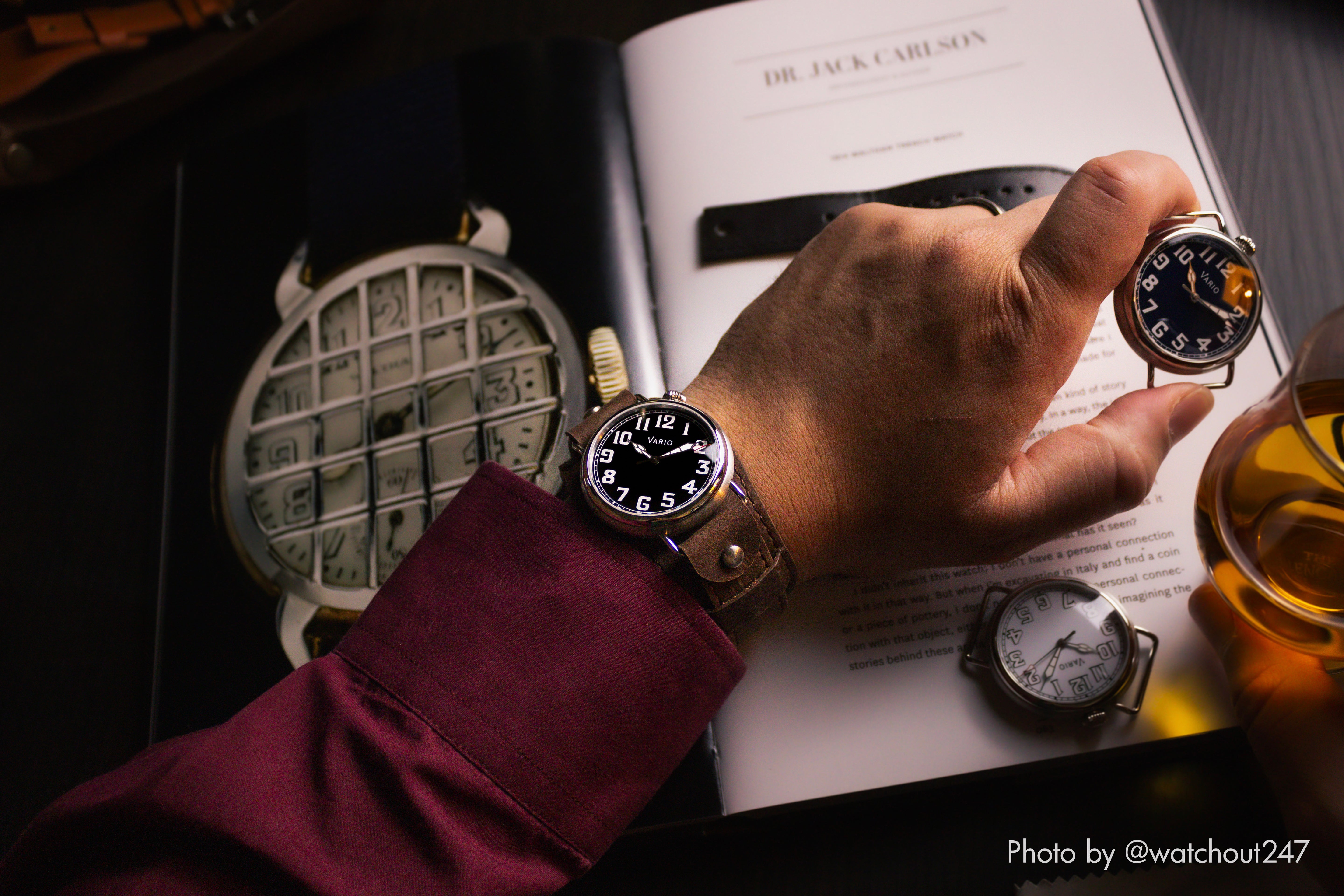 1918 Pilot tilted dial handwound watch