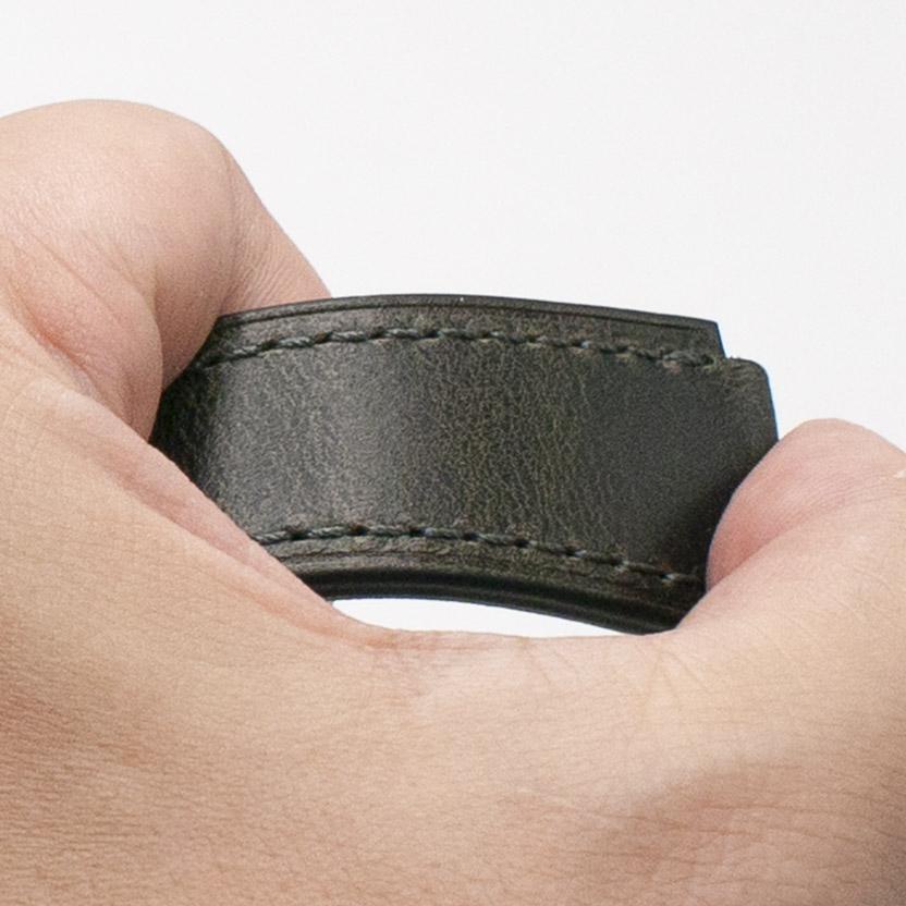 Oiled Leather Graphite Black Watch Strap for Casio AE1200WH World Time Watch