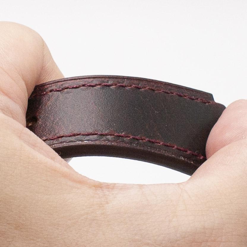 Oiled Leather Merlot Red Watch Strap for Casio AE1200WH World Time Watch