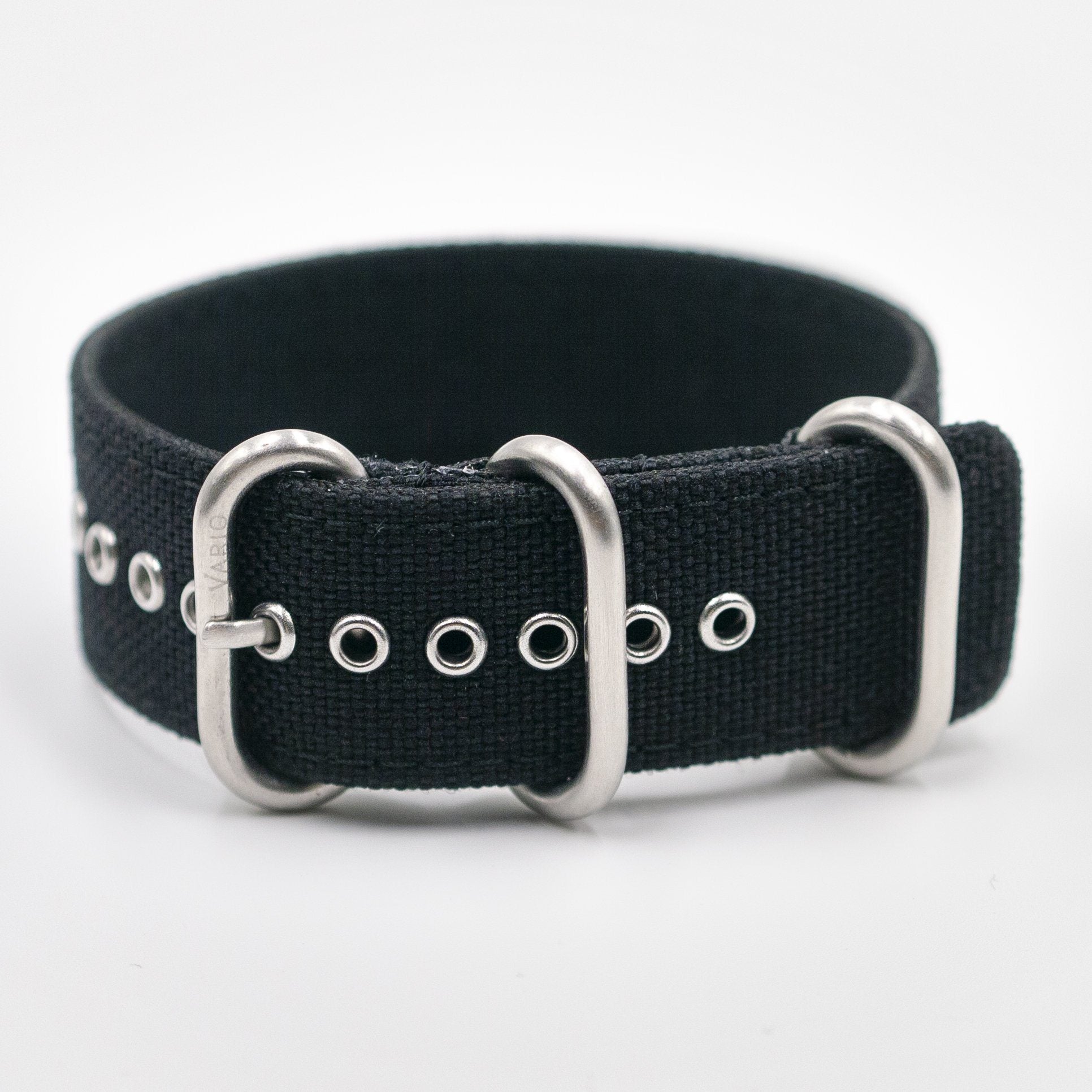 vario cordura single pass watch strap black 20 22 24mm