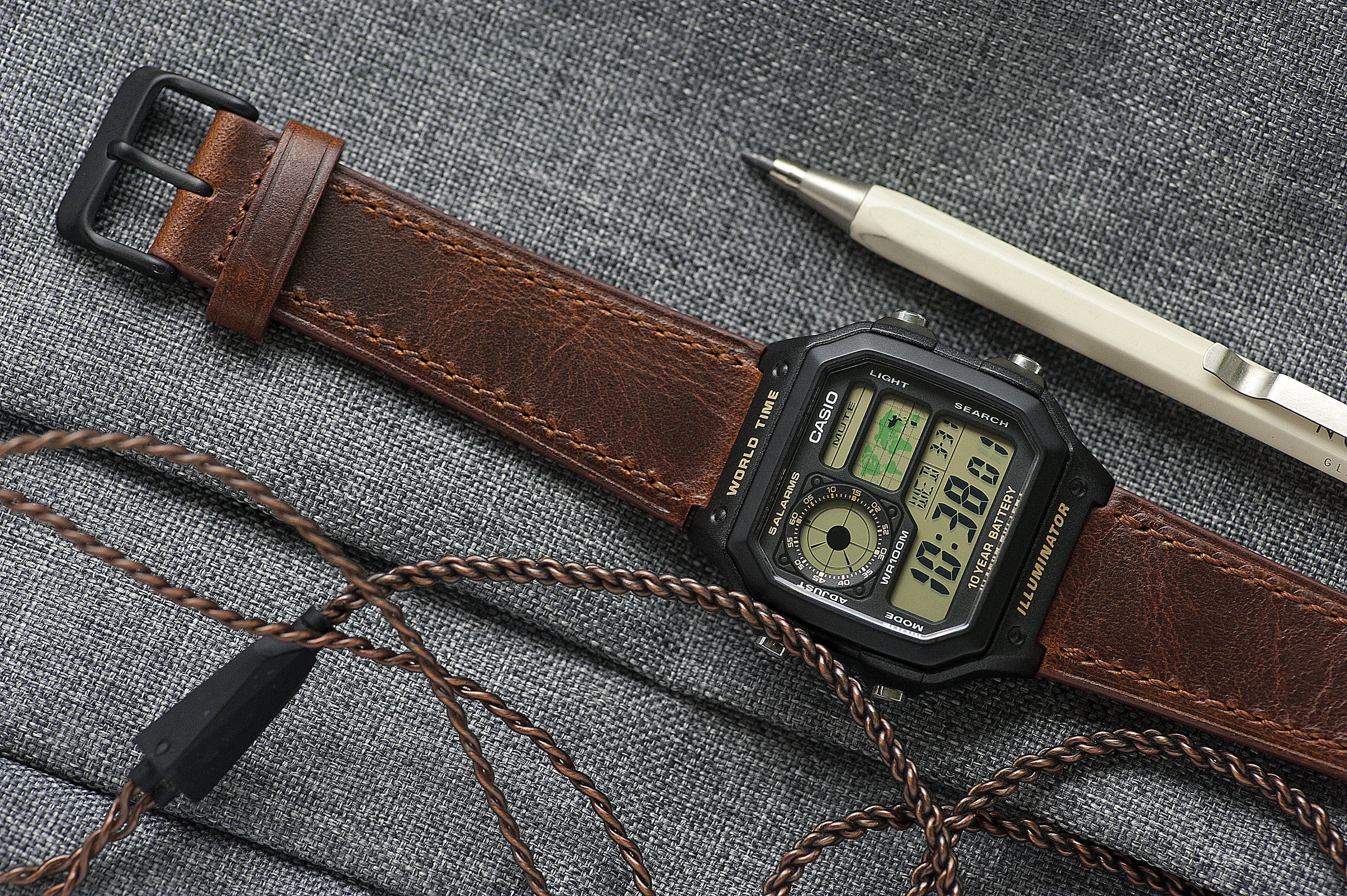 Vario Casio AE1200WH fitted watch strap