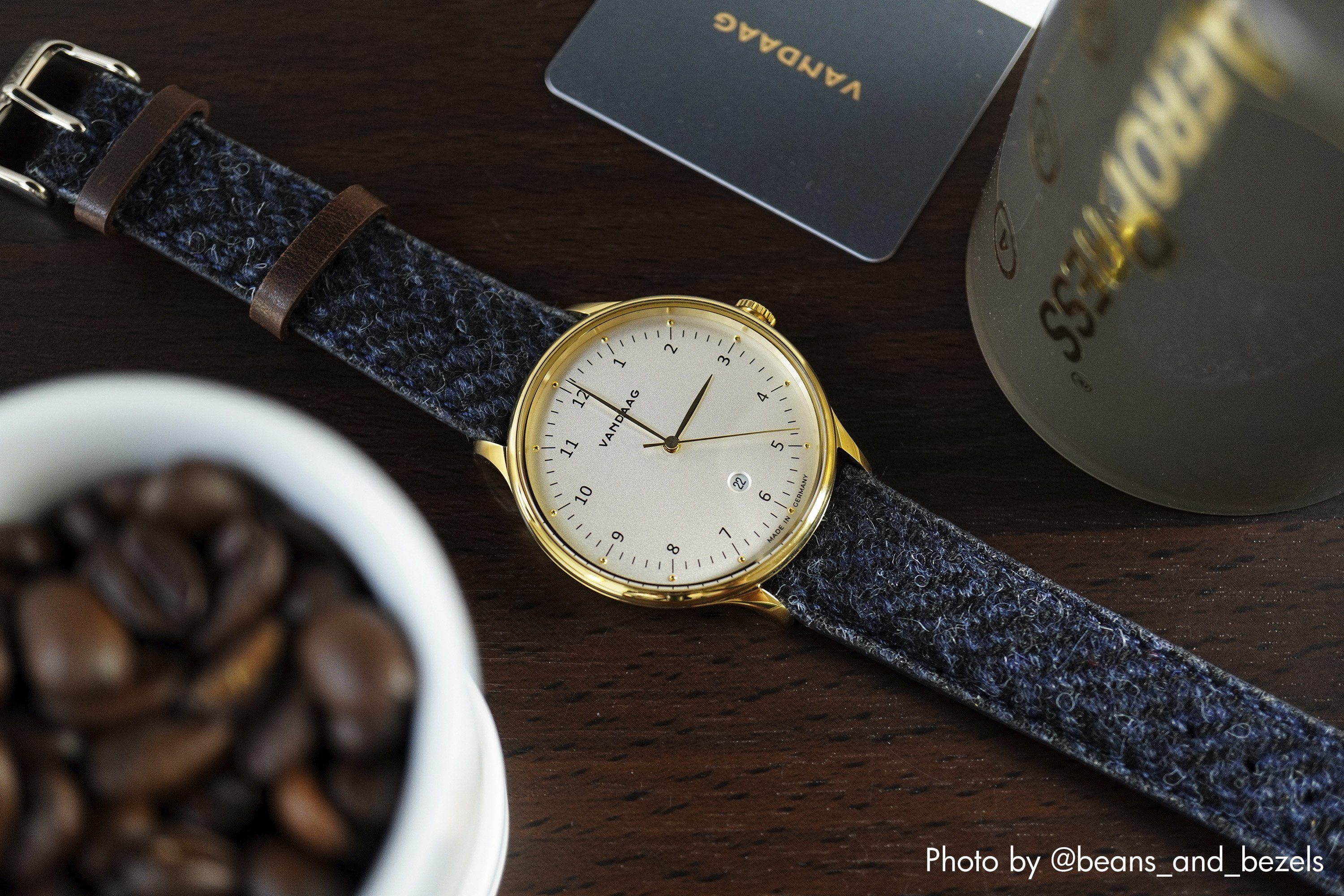 Harris Tweed Herringbone Ocean Ripple Watch Strap