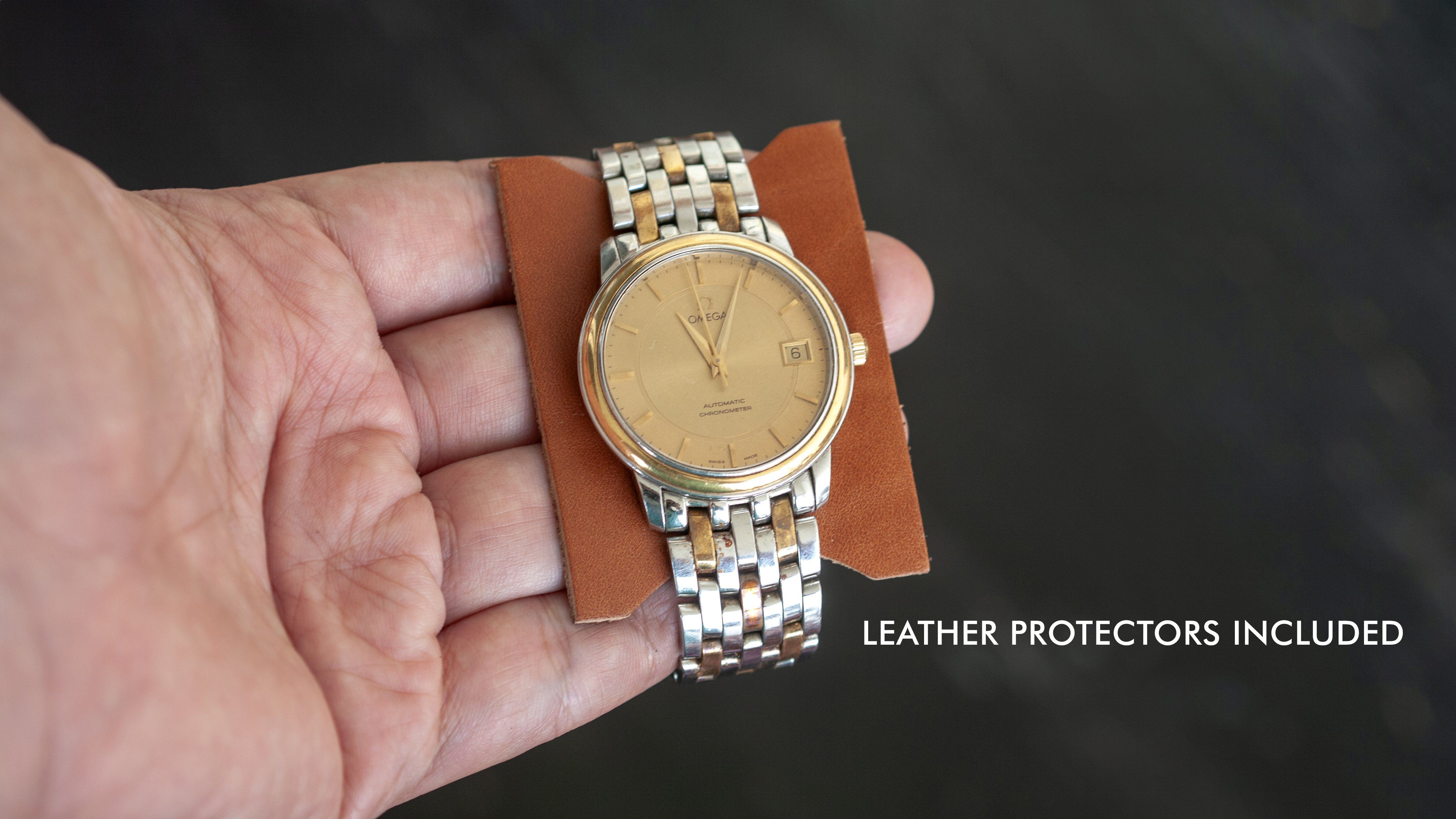 Belarusian Caramel Brown Leather Watch Roll (4 Pockets)