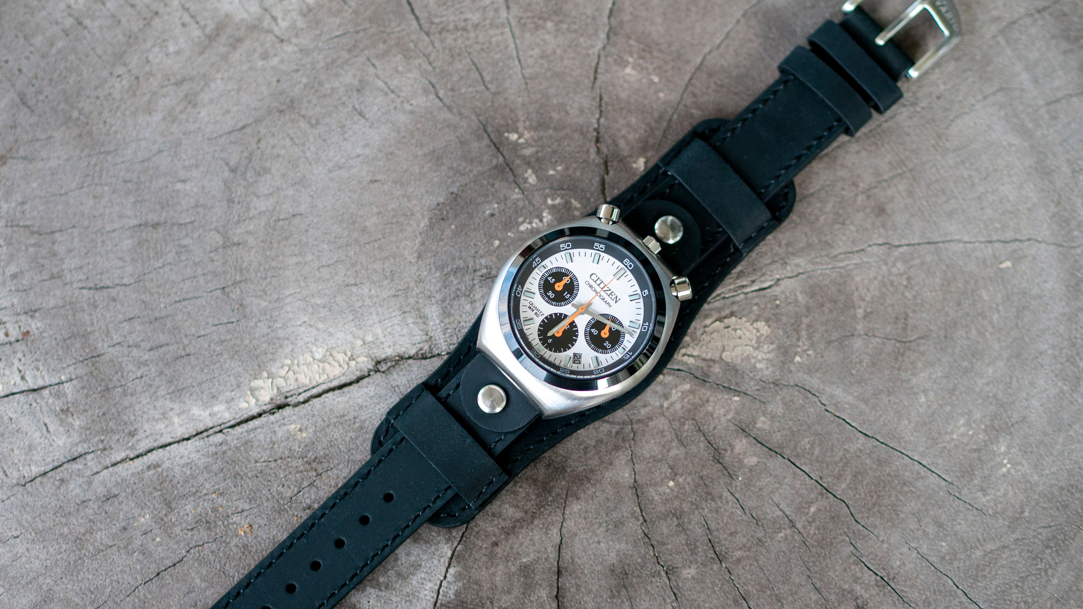 citizen bullhead black bund strap