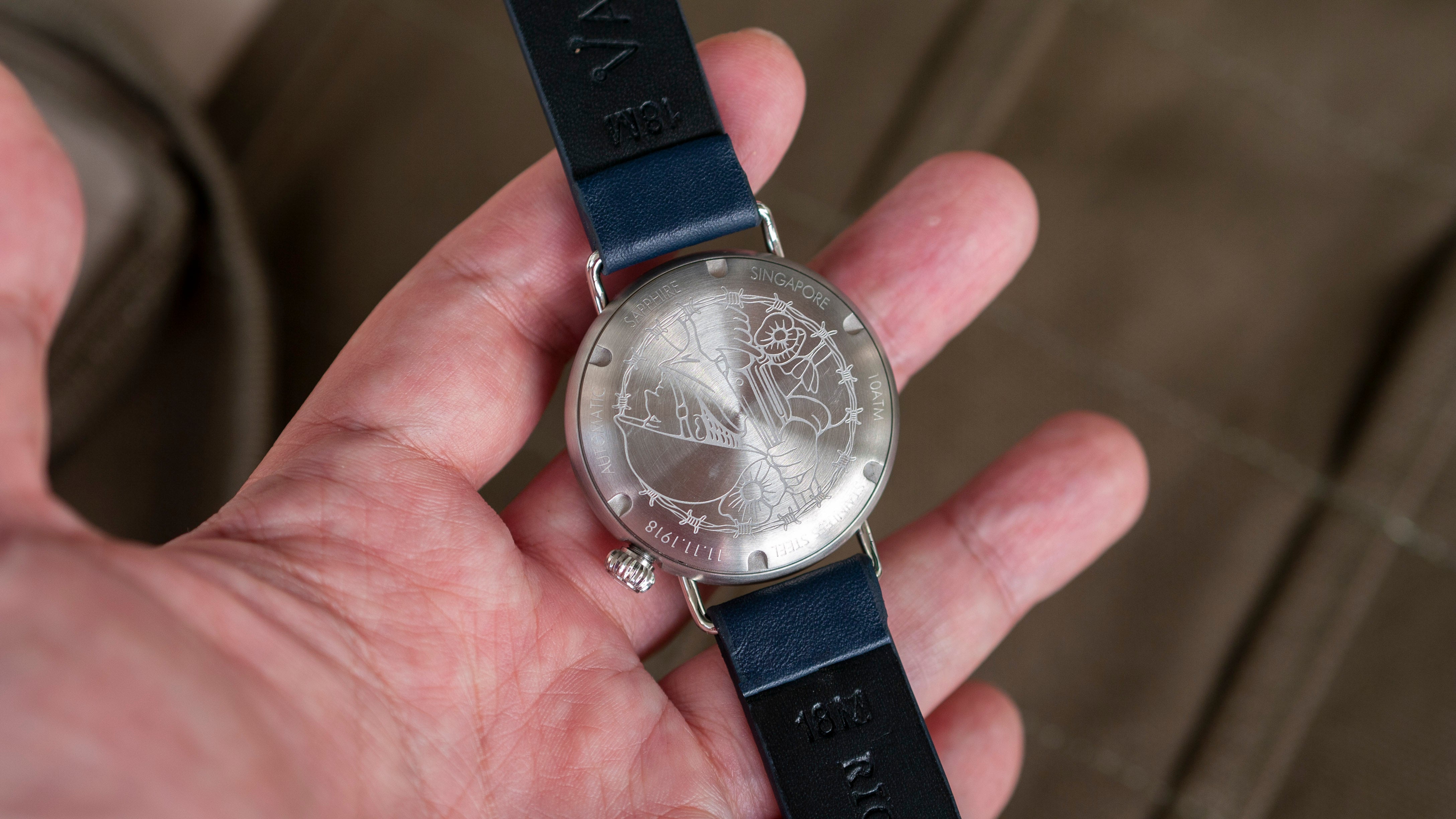 vario rios9131 clip on strap for wire fix lugs 1918 trench medic ww1 watch