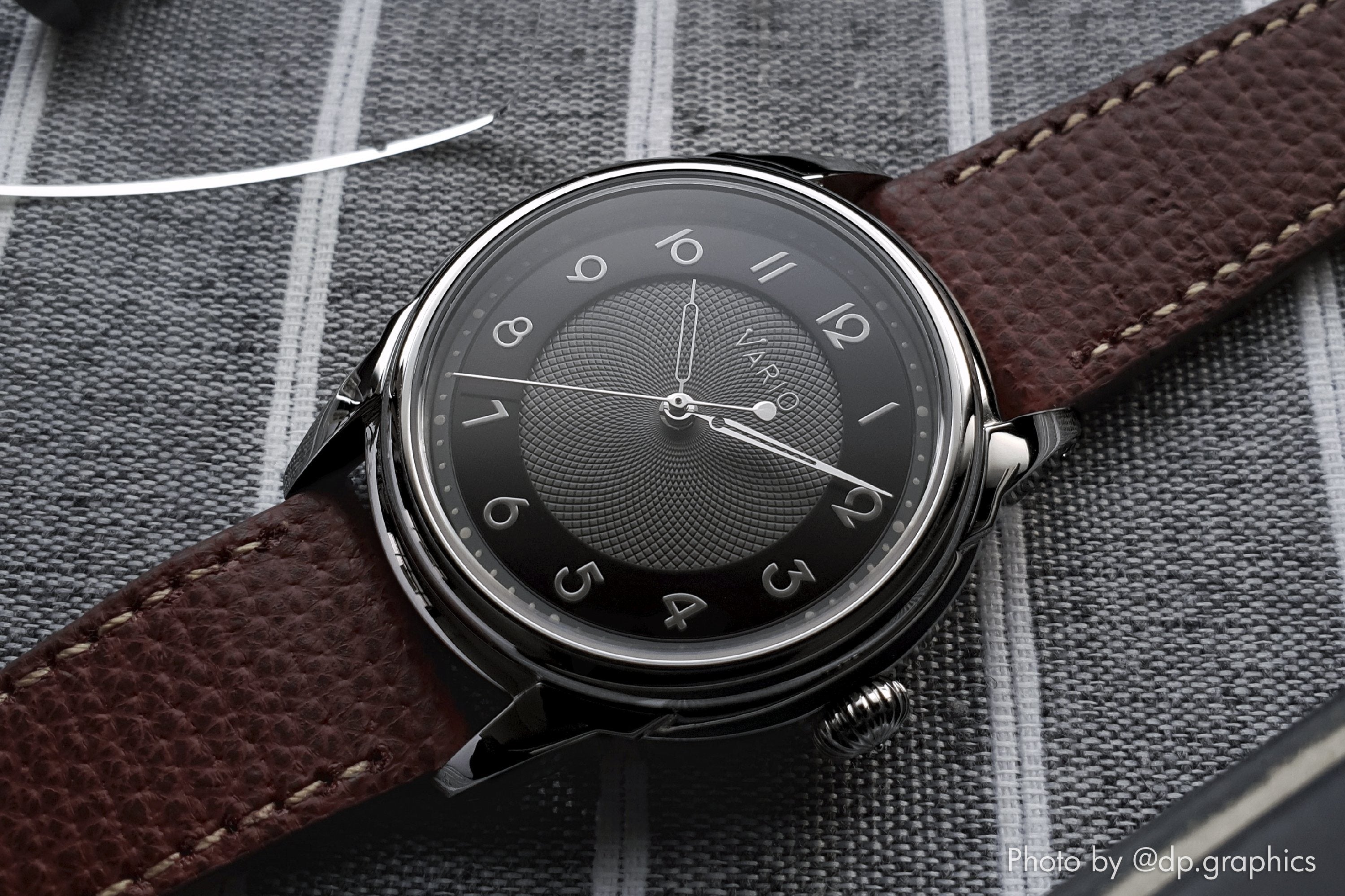 Vintage Epsom Italian Leather Espresso Brown Watch Strap with Quick Release