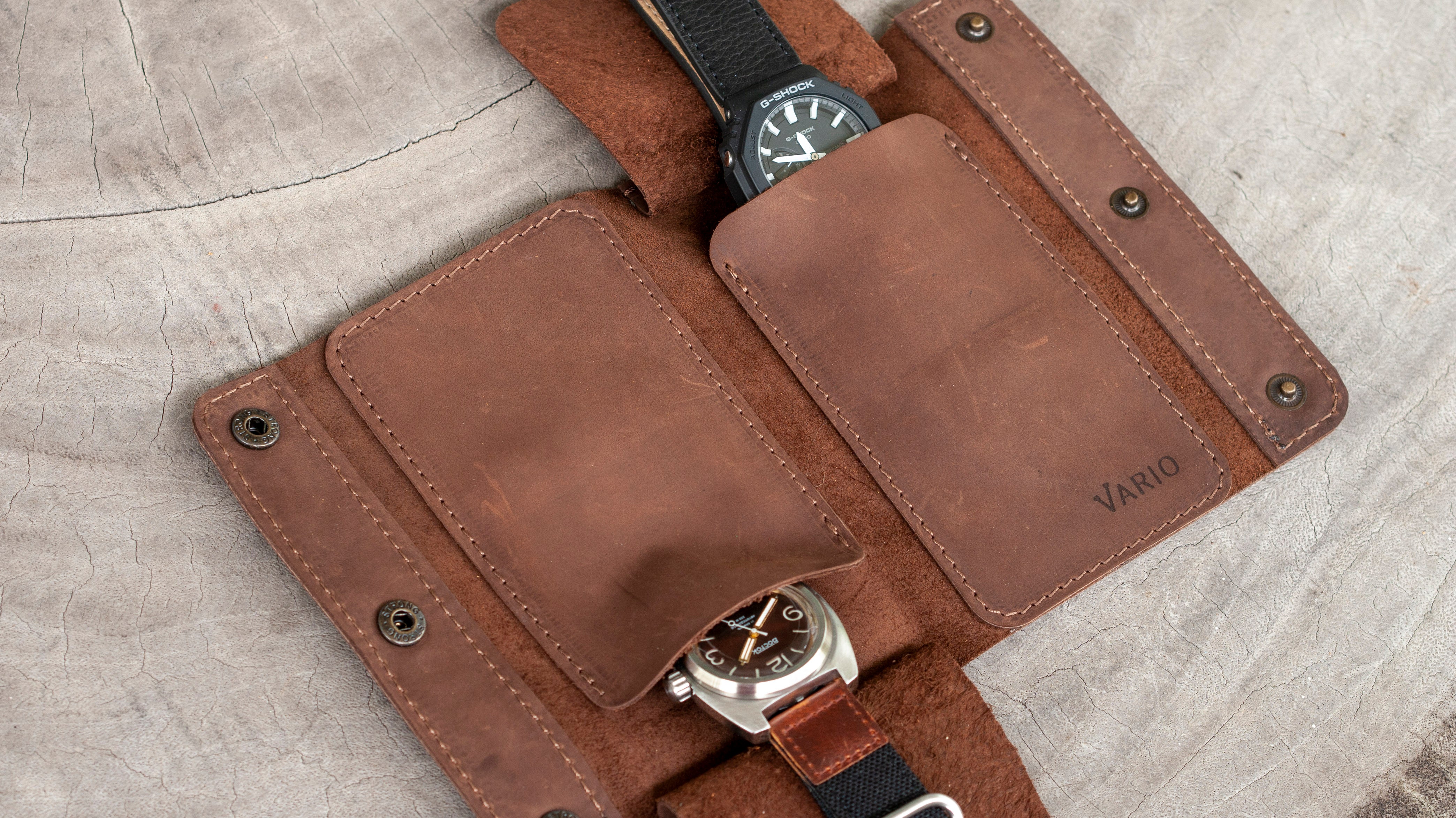 Vario Belarus Leather Watch Pouch 2 Pocket