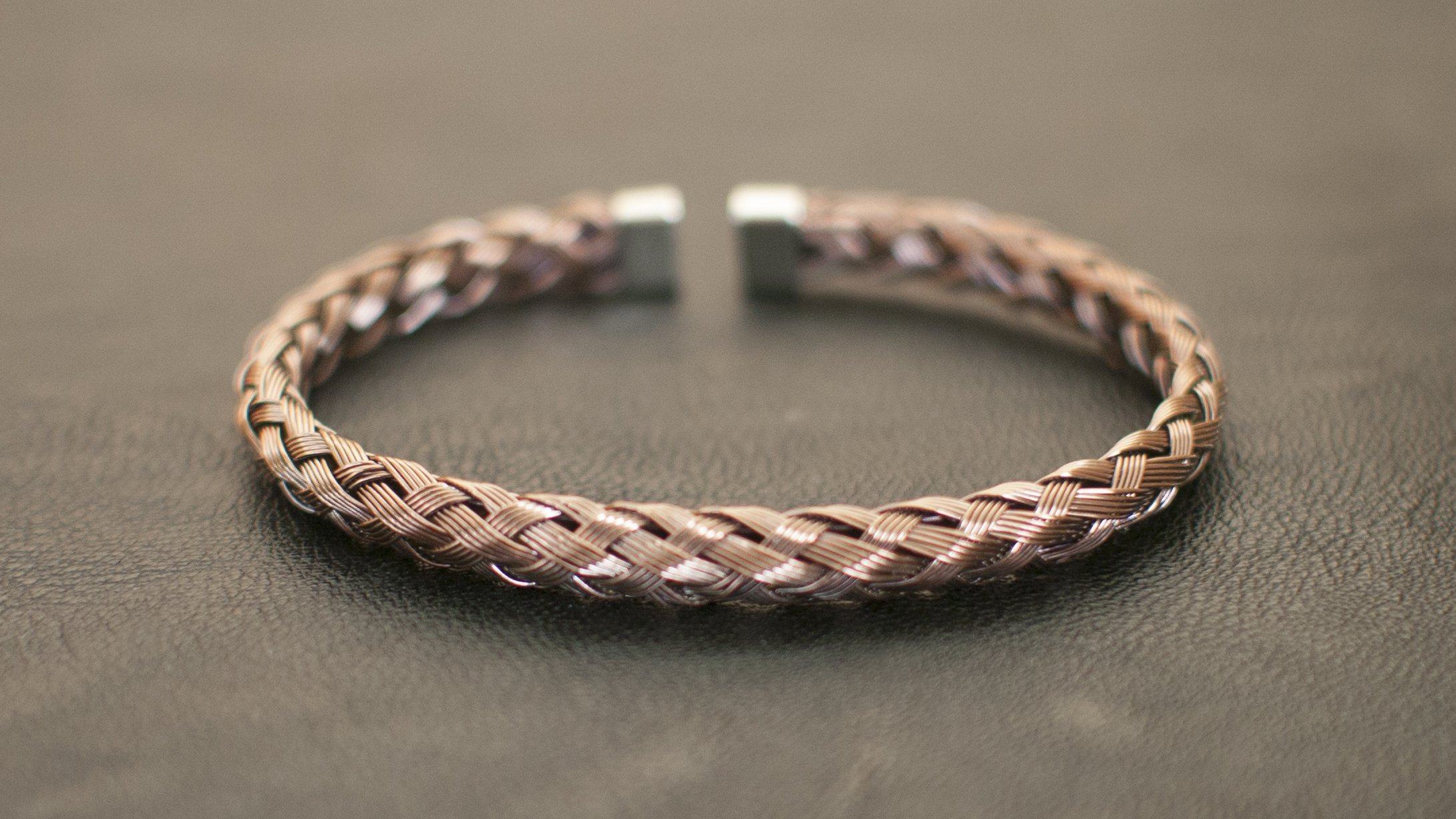 bronze woven mesh bracelet