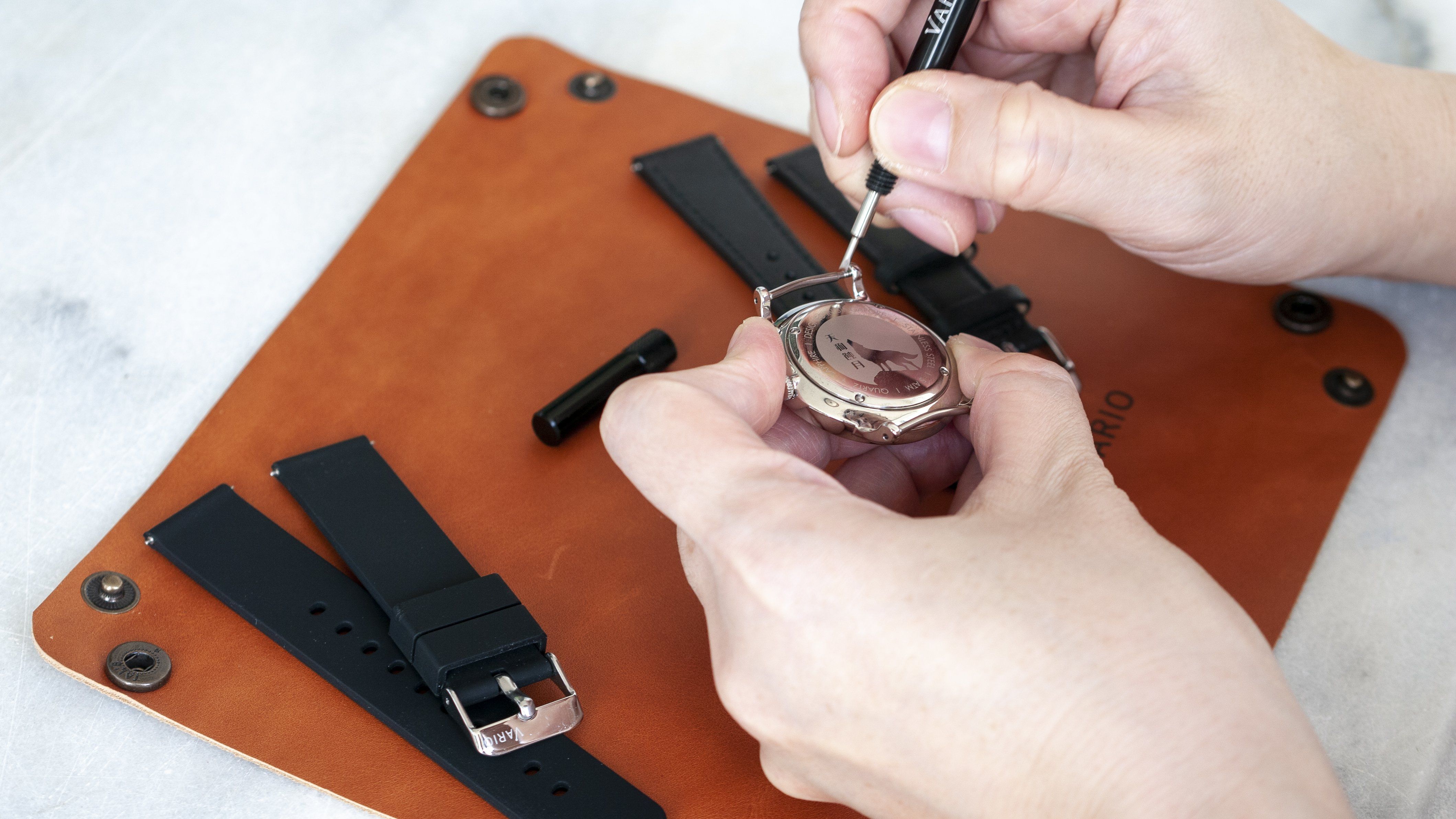 valet tray for changing out watch straps