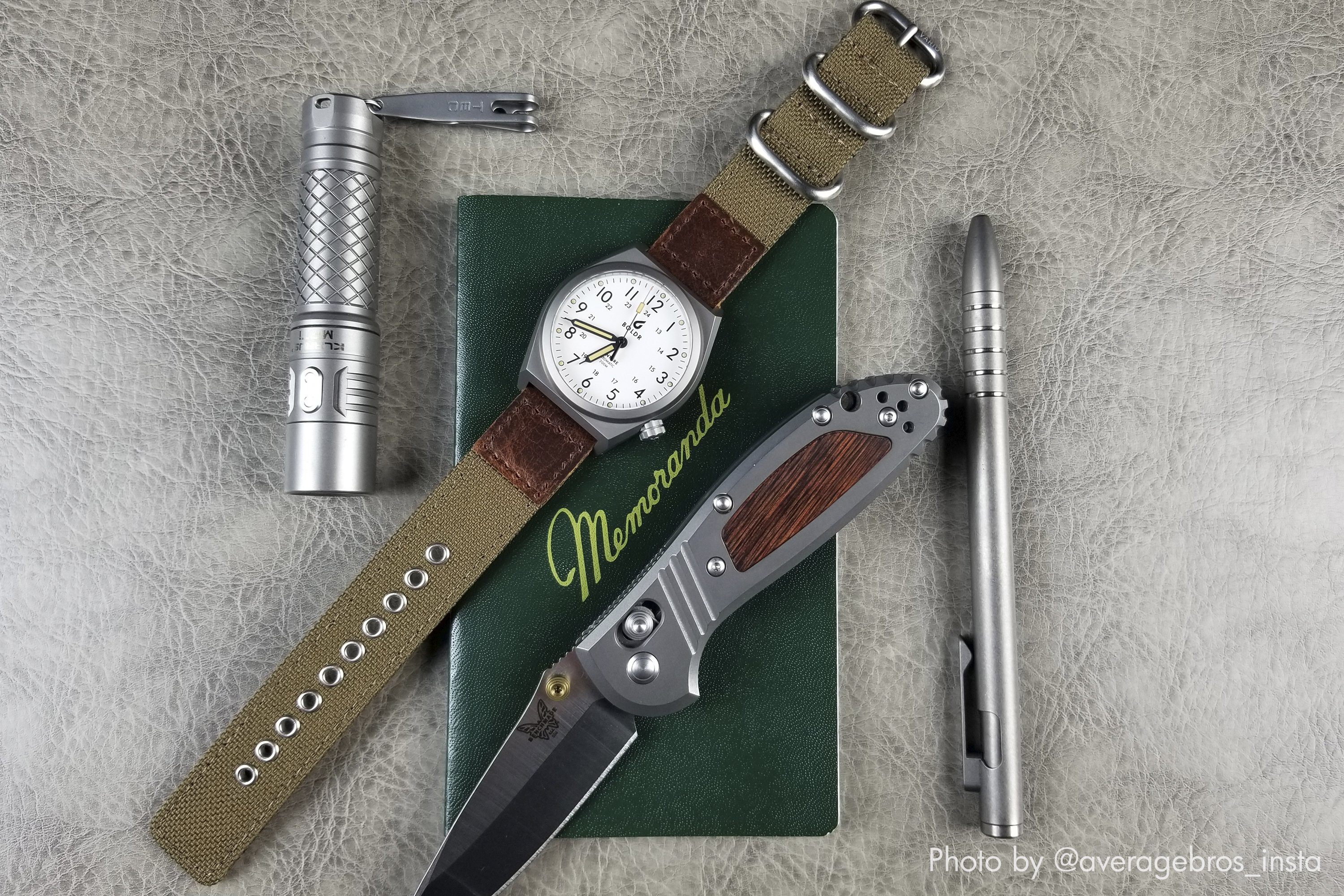 Cordura Khaki Brown Oiled Leather Watch Strap