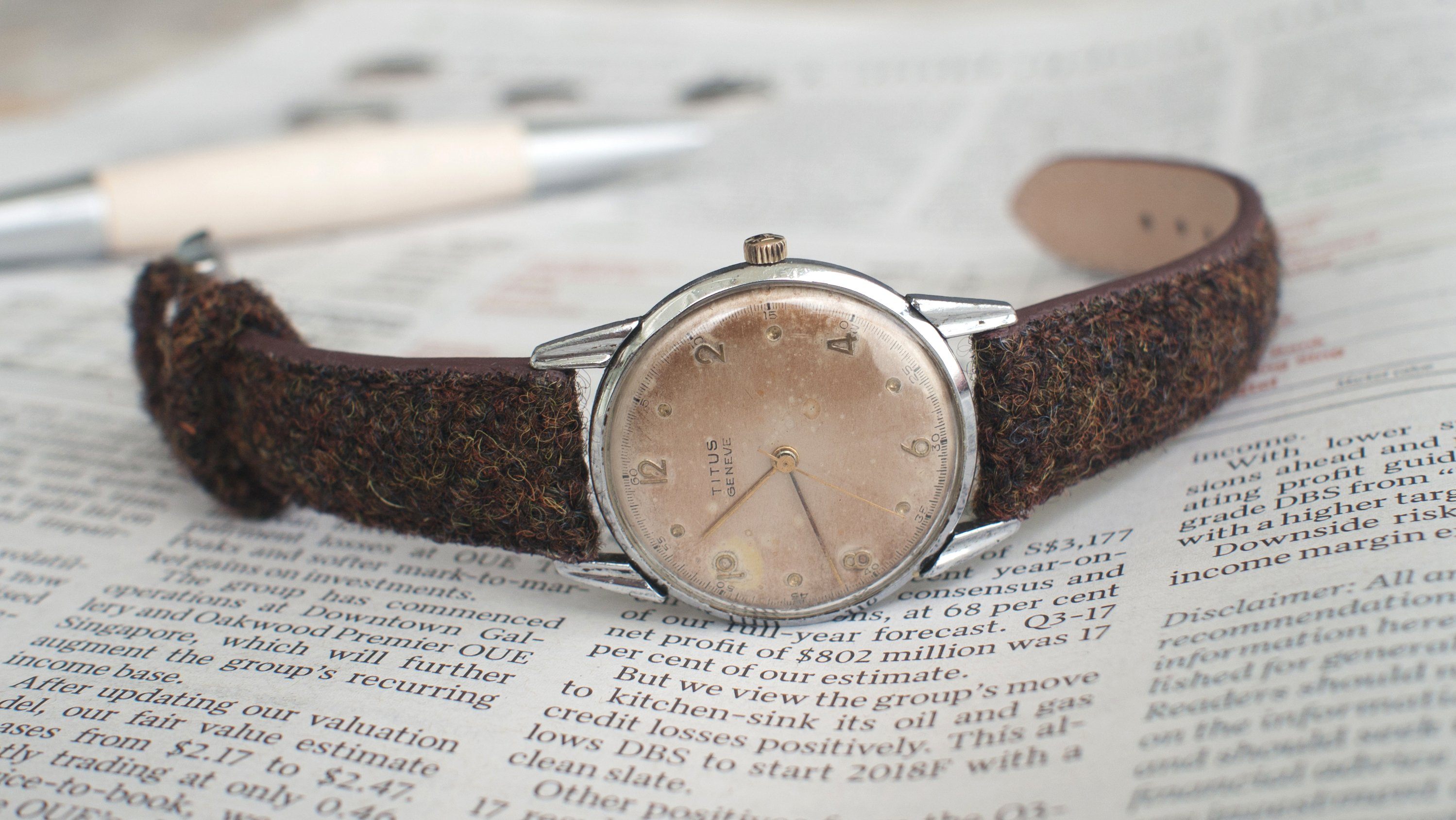 Harris Tweed Pecan Brown Watch Strap