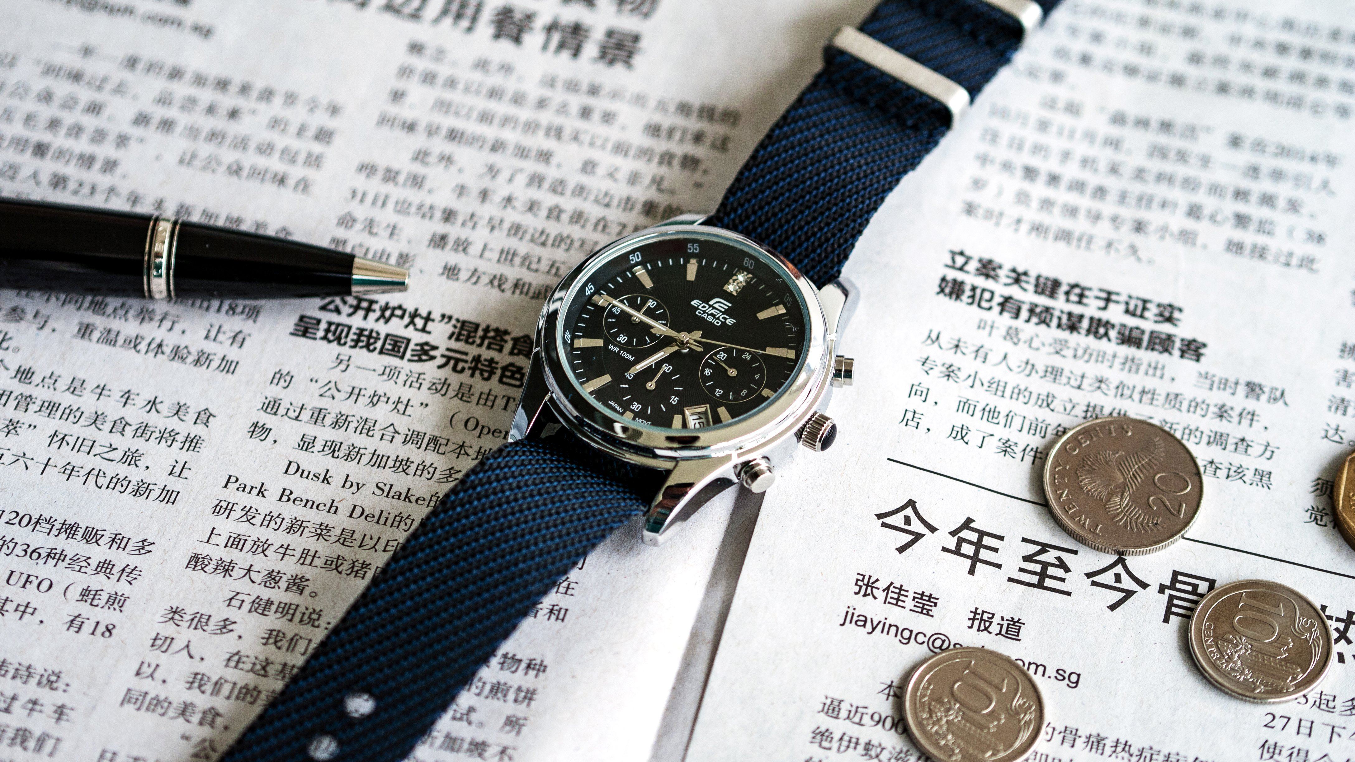 vario twill midnight blue casio eddifice