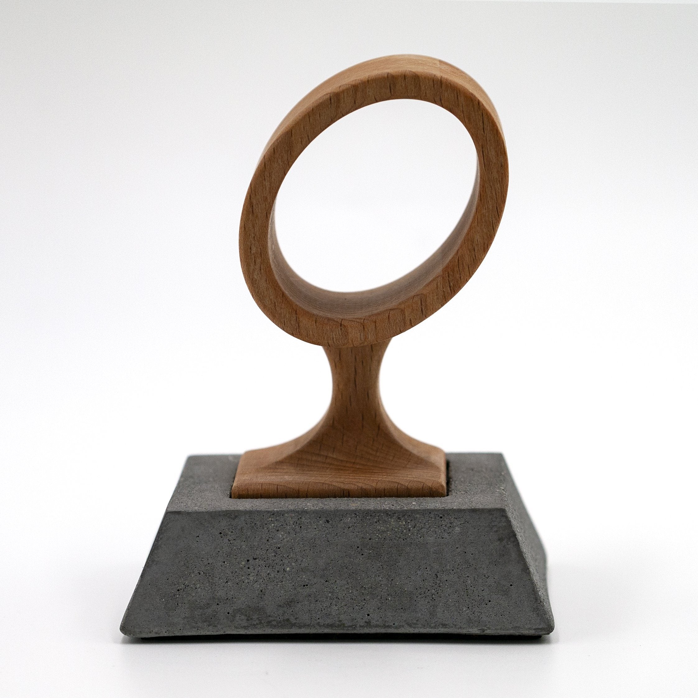 vario beech wood concrete watch display stand