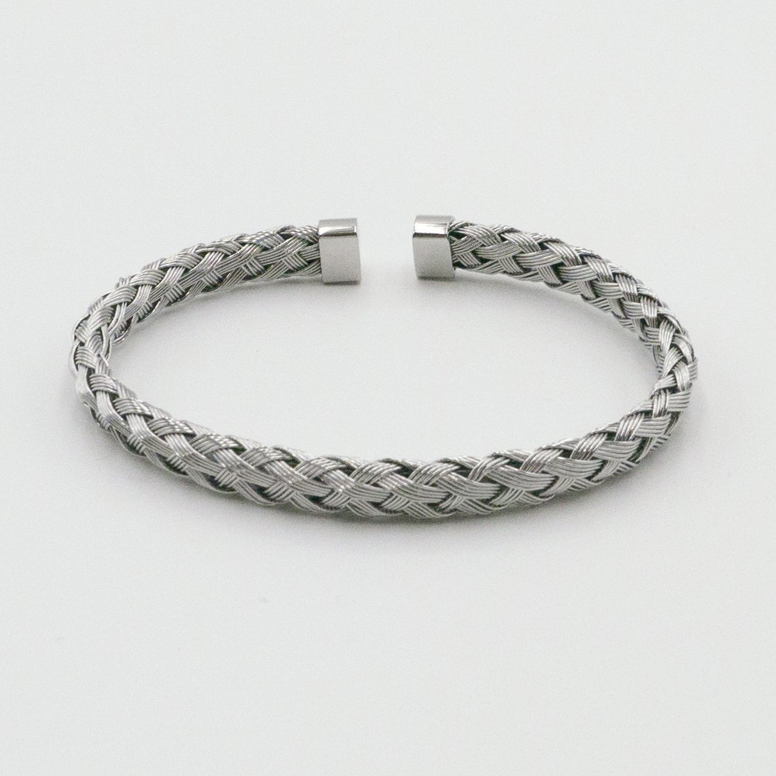 Vario silver woven mesh bracelet