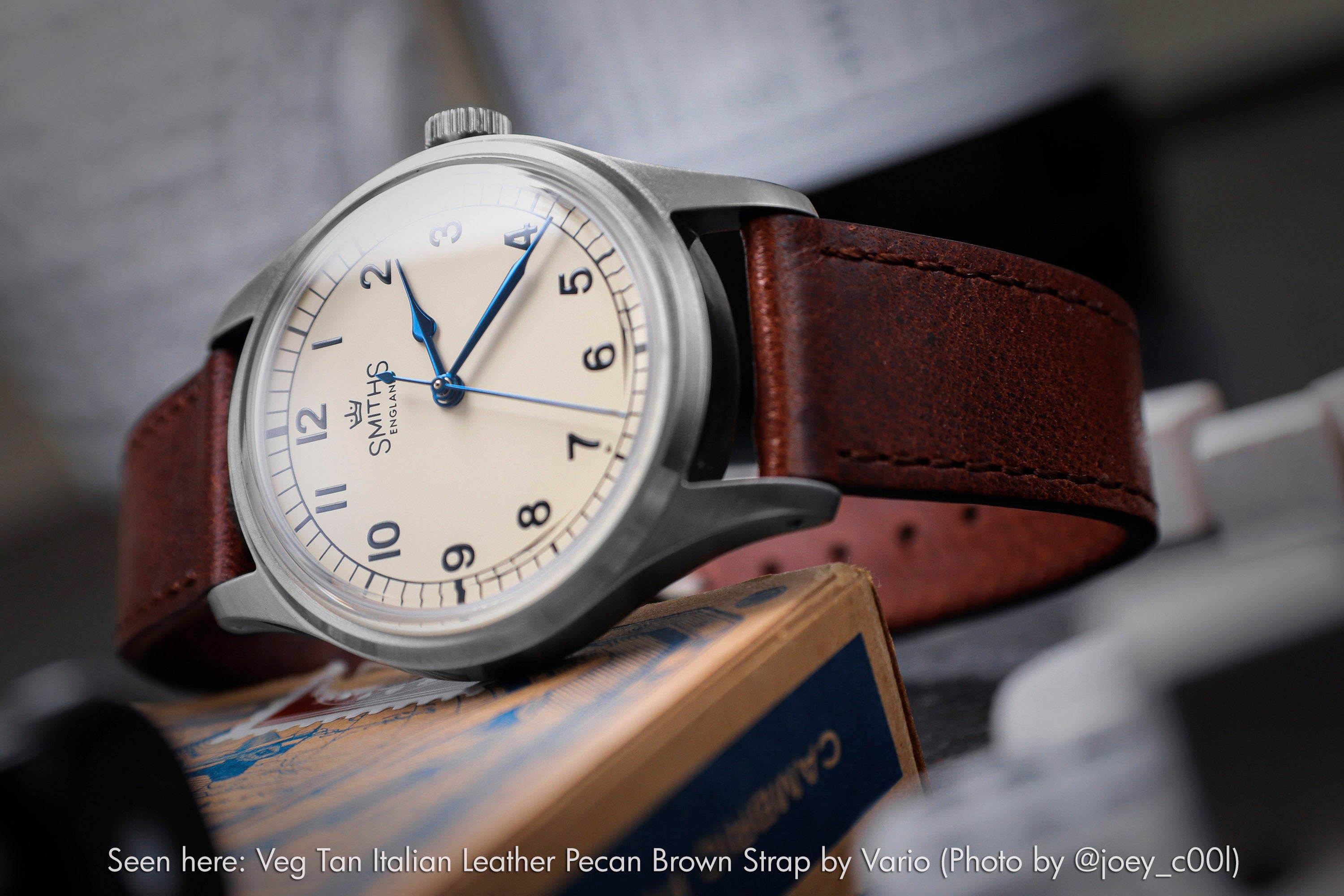 vario veg tan italian leather watch strap